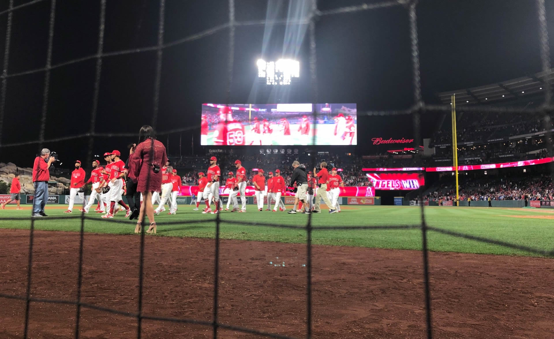 dugout suites seat view  - angel stadium