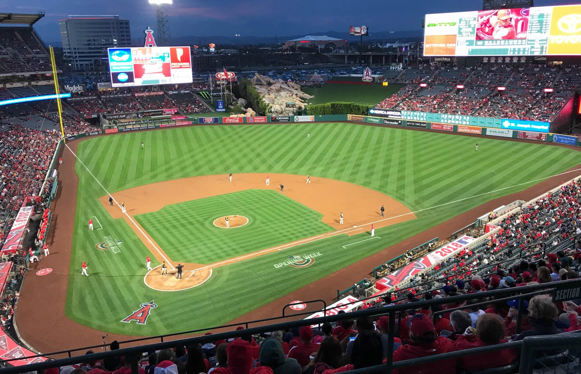 section 523, row a seat view  - angel stadium