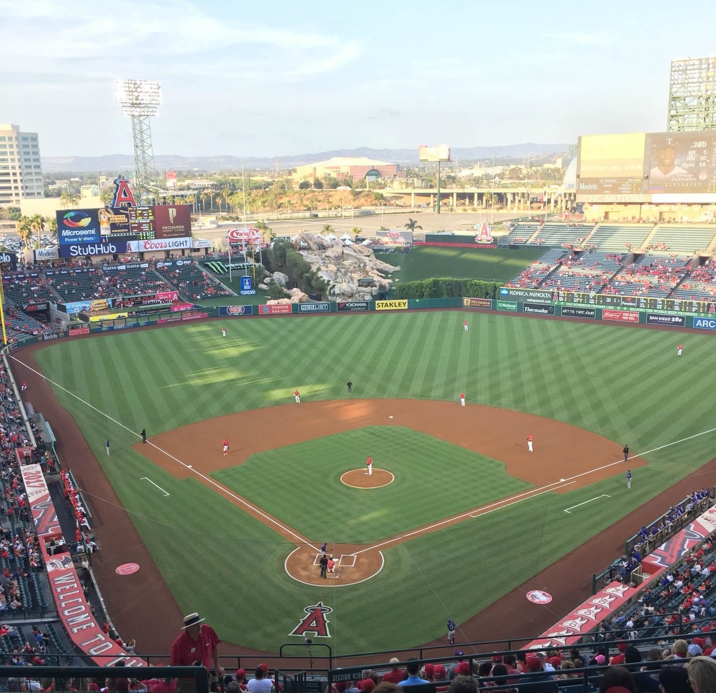 section 522, row l seat view  - angel stadium