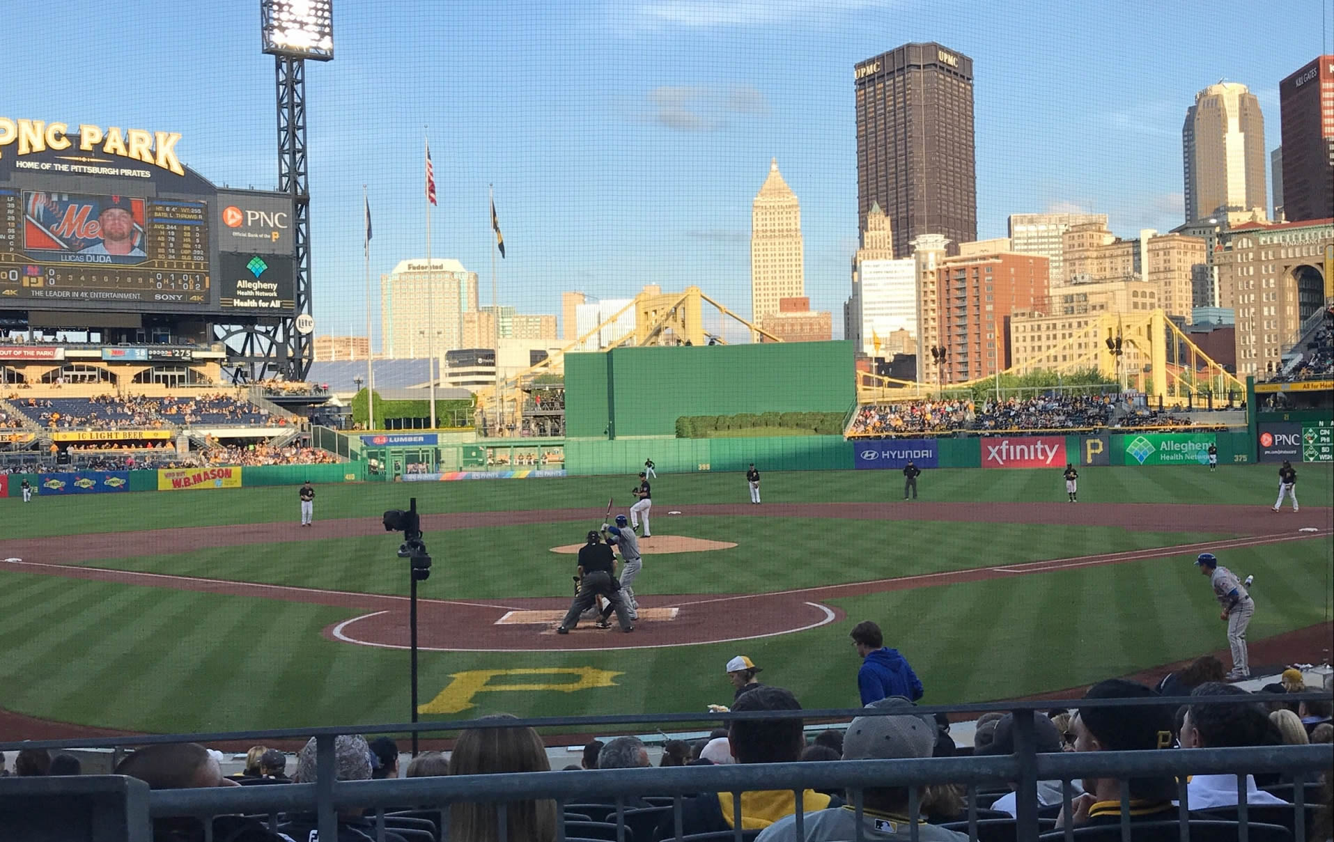 section 115, row a seat view  - pnc park