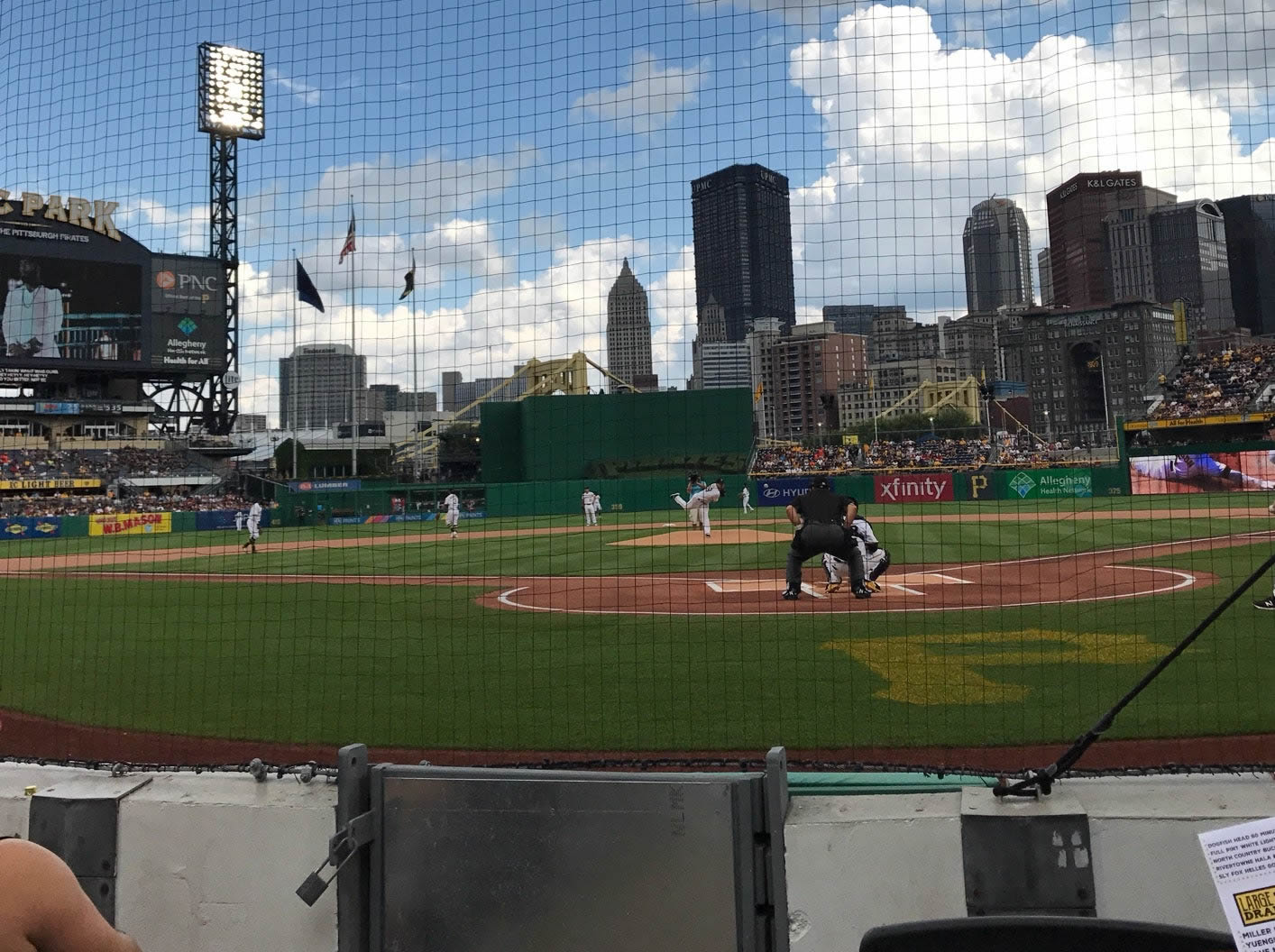 section 17, row b seat view  - pnc park