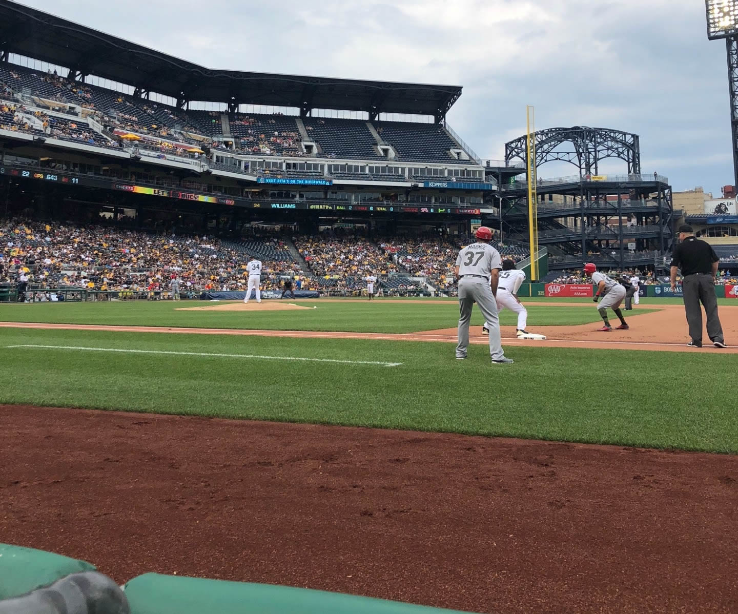 section 9, row a seat view  - pnc park