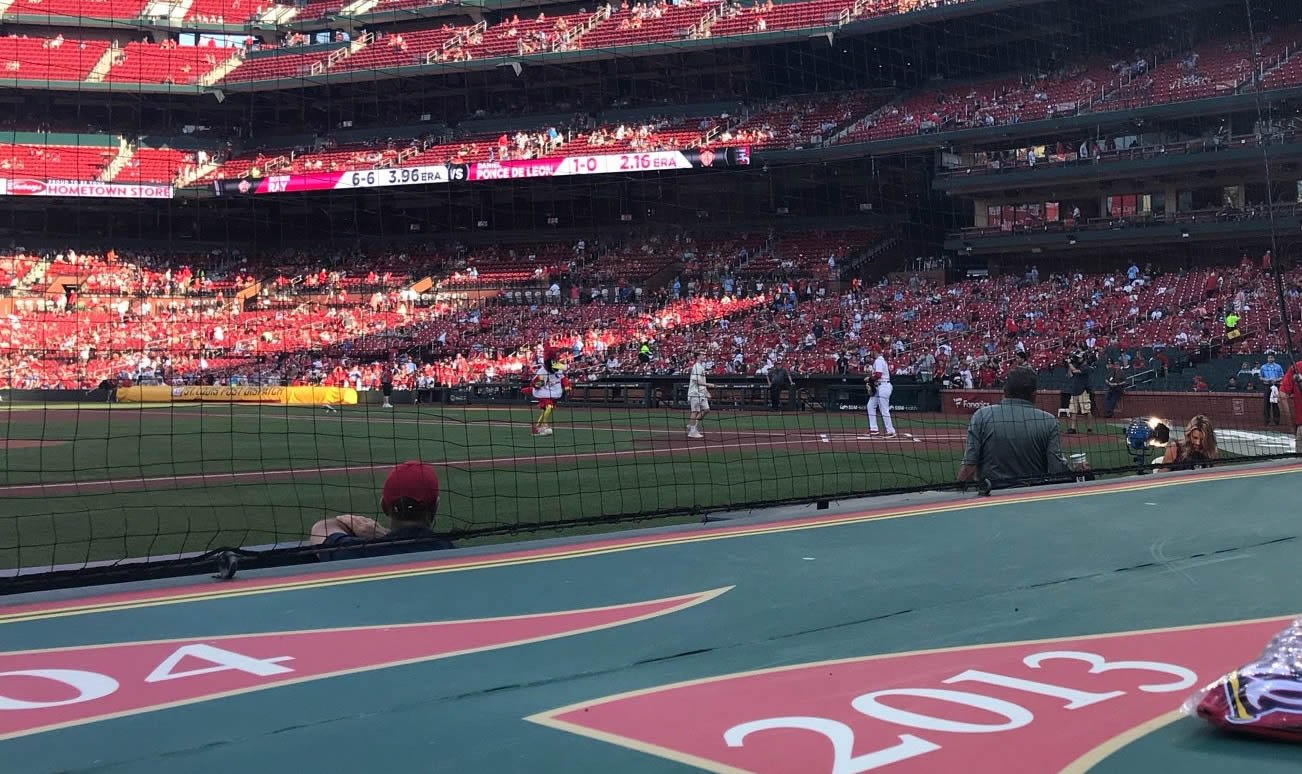 section 156, row a seat view  - busch stadium