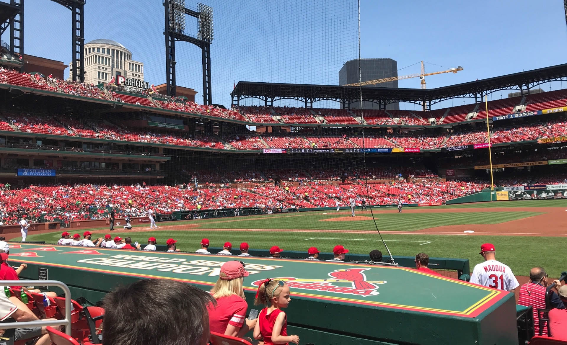 busch stadium section 141 seat view