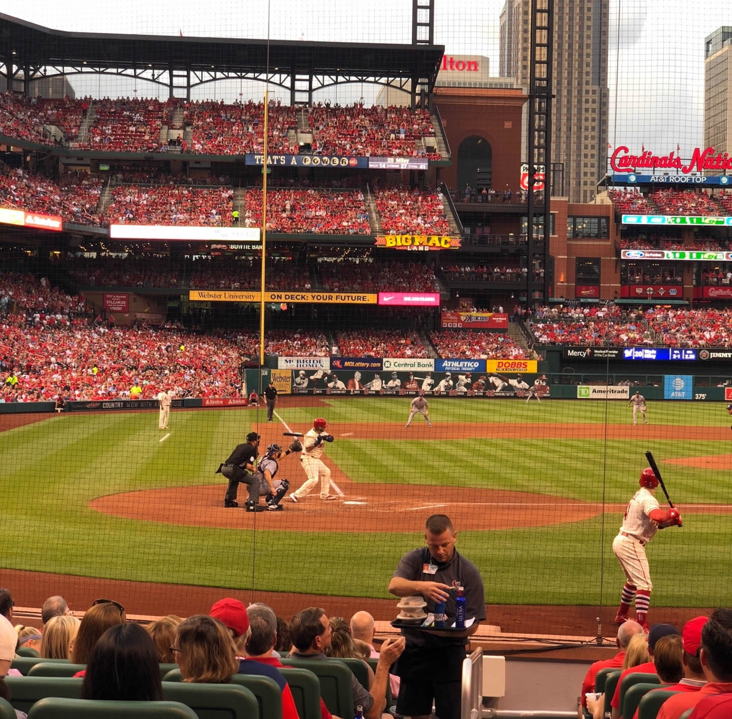 cardinals club 3, row h seat view  - busch stadium