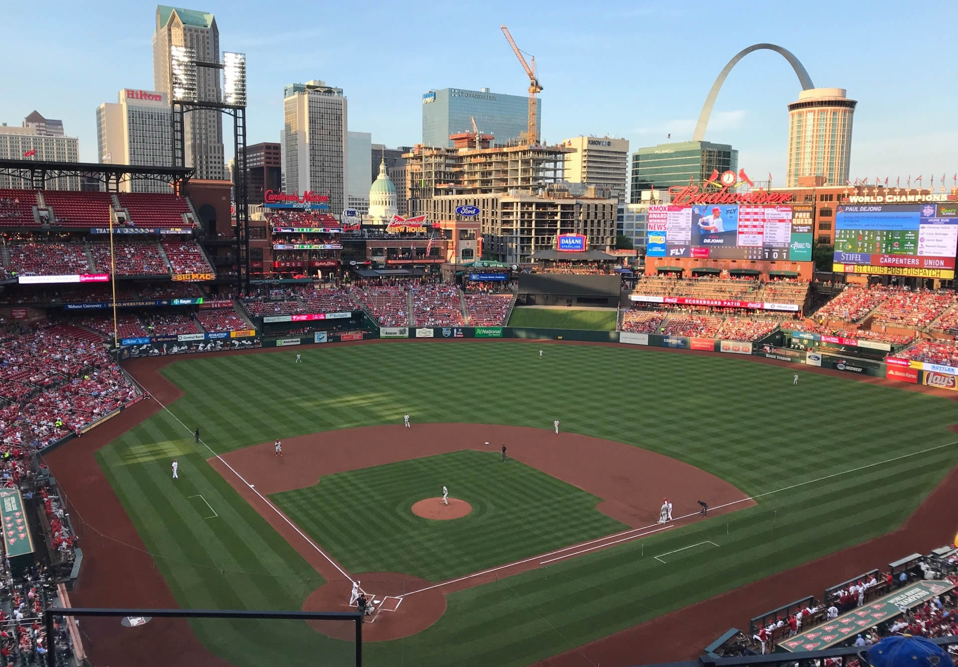 section 448, row 6 seat view  - busch stadium