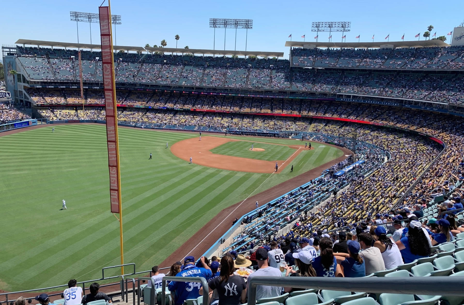 lower reserve 59, row s seat view  for baseball - dodger stadium