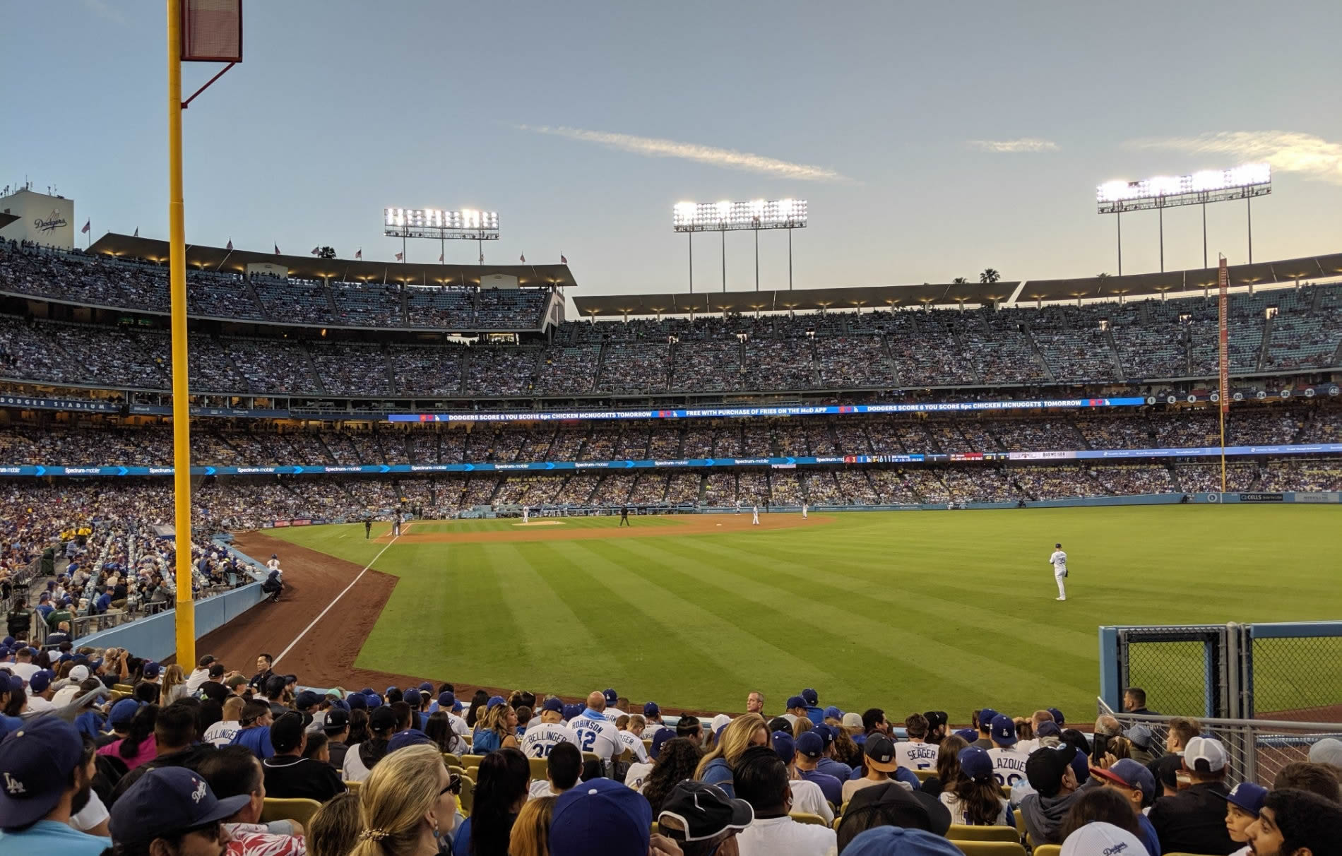 section 302, row r seat view  - dodger stadium