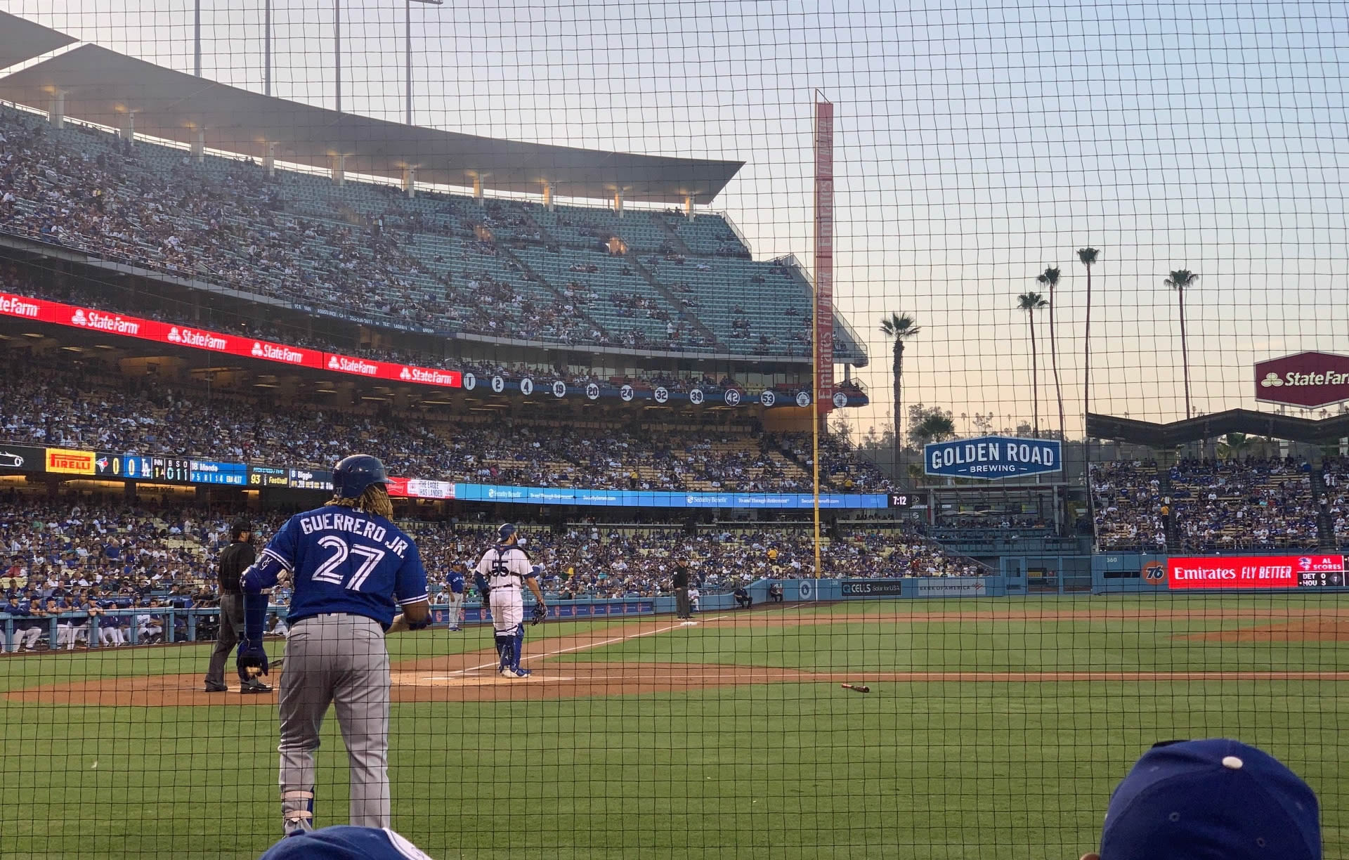 dugout club 4, row bb seat view  - dodger stadium