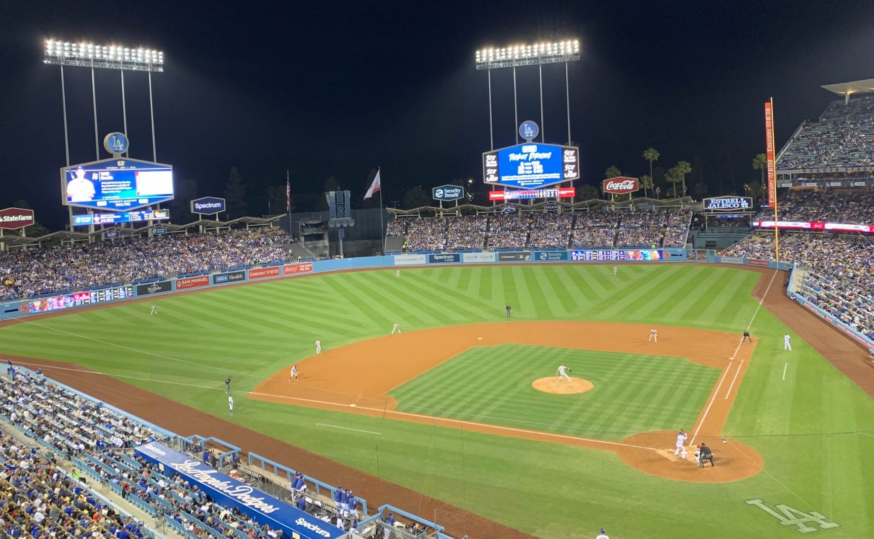 club suites 214 seat view for baseball - dodger stadium
