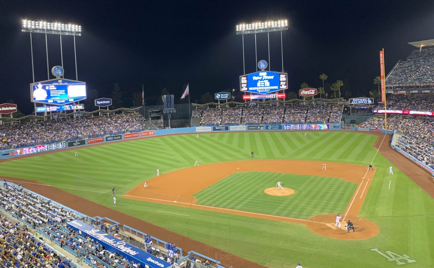 club suites 214 seat view  - dodger stadium