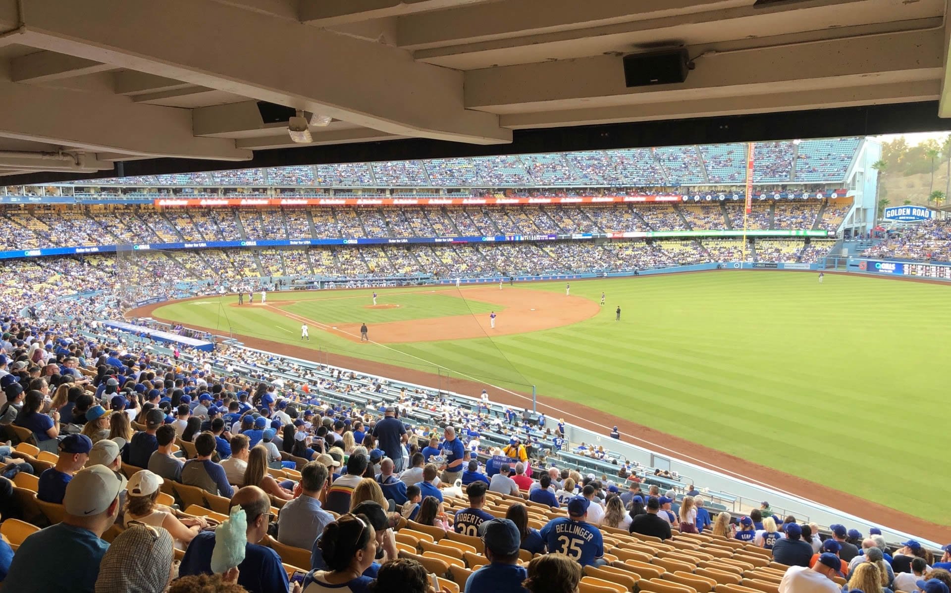 section 158, row t seat view  - dodger stadium