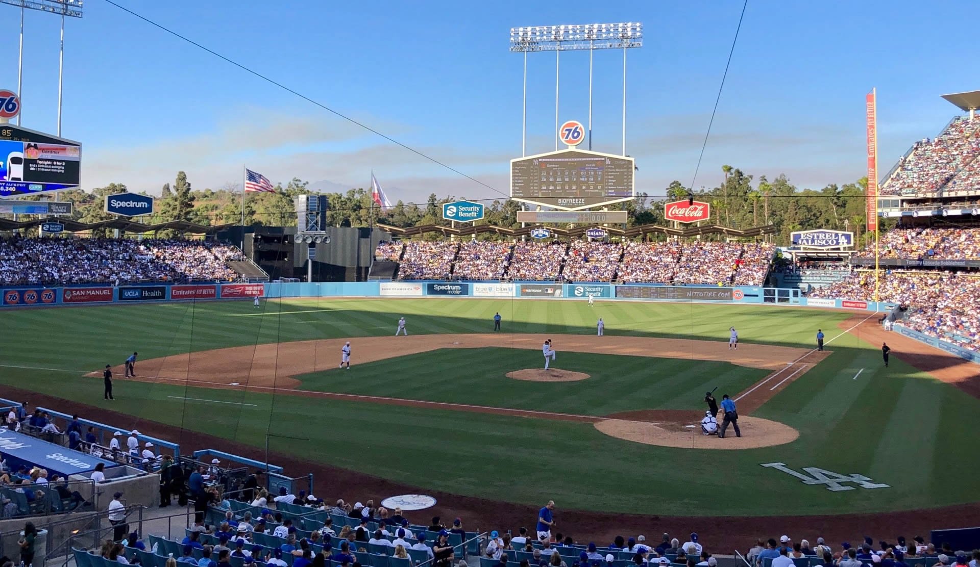 section 109 seat view  - dodger stadium