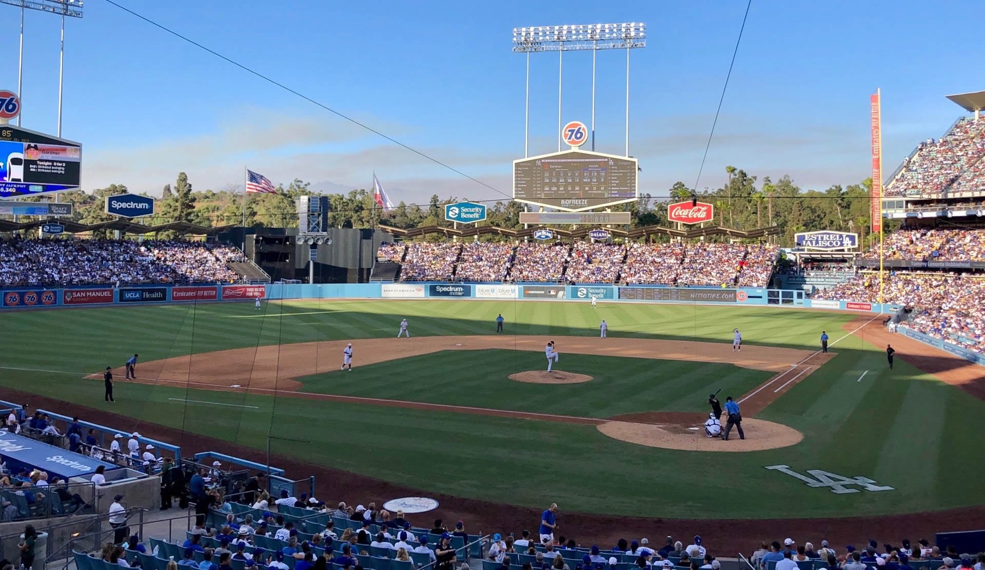 section 109 seat view  for baseball - dodger stadium