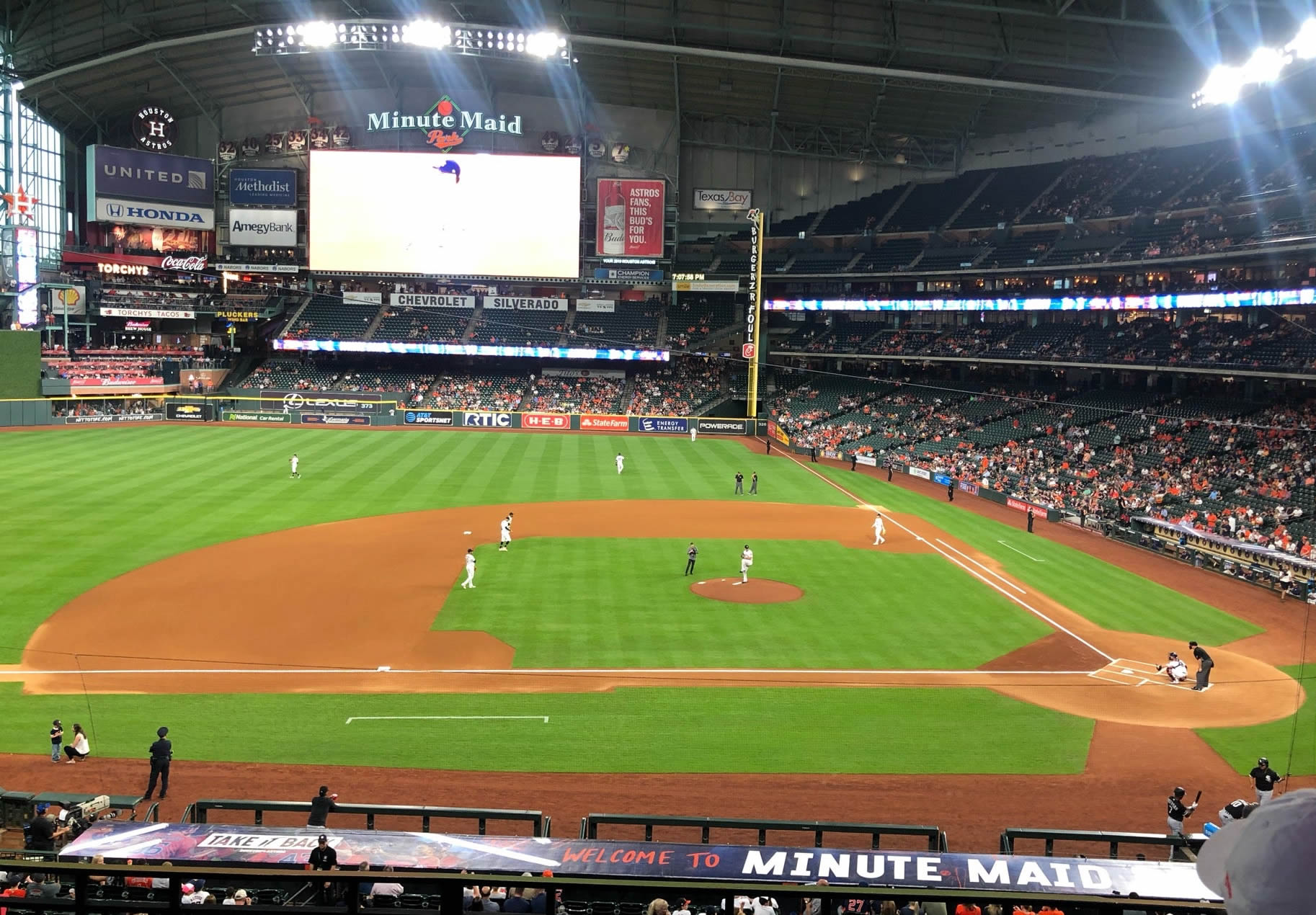 section 213, row 2 seat view  for baseball - minute maid park