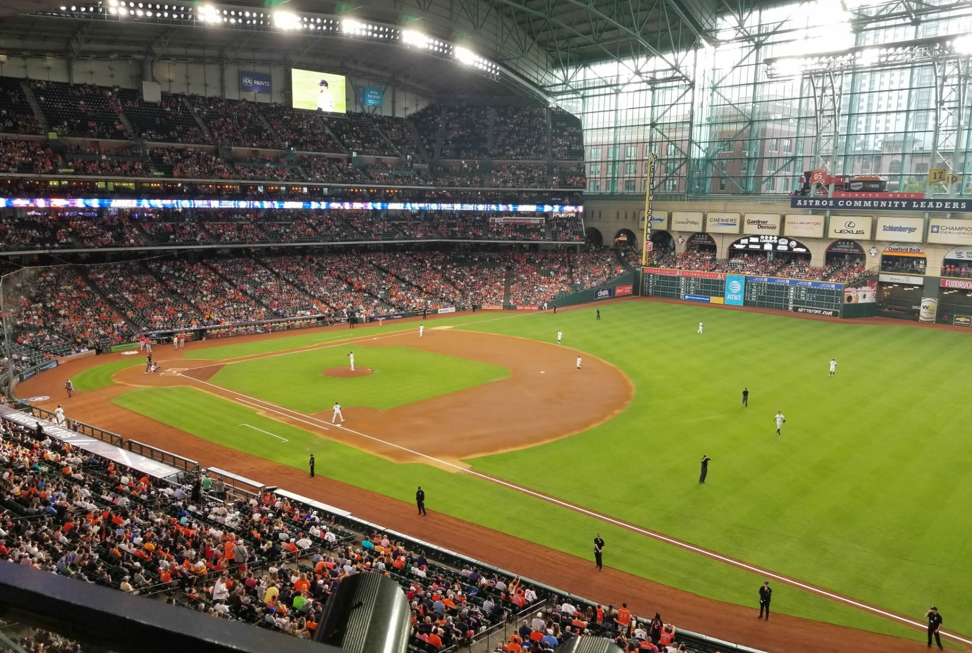 section 332, row 1 seat view  for baseball - minute maid park