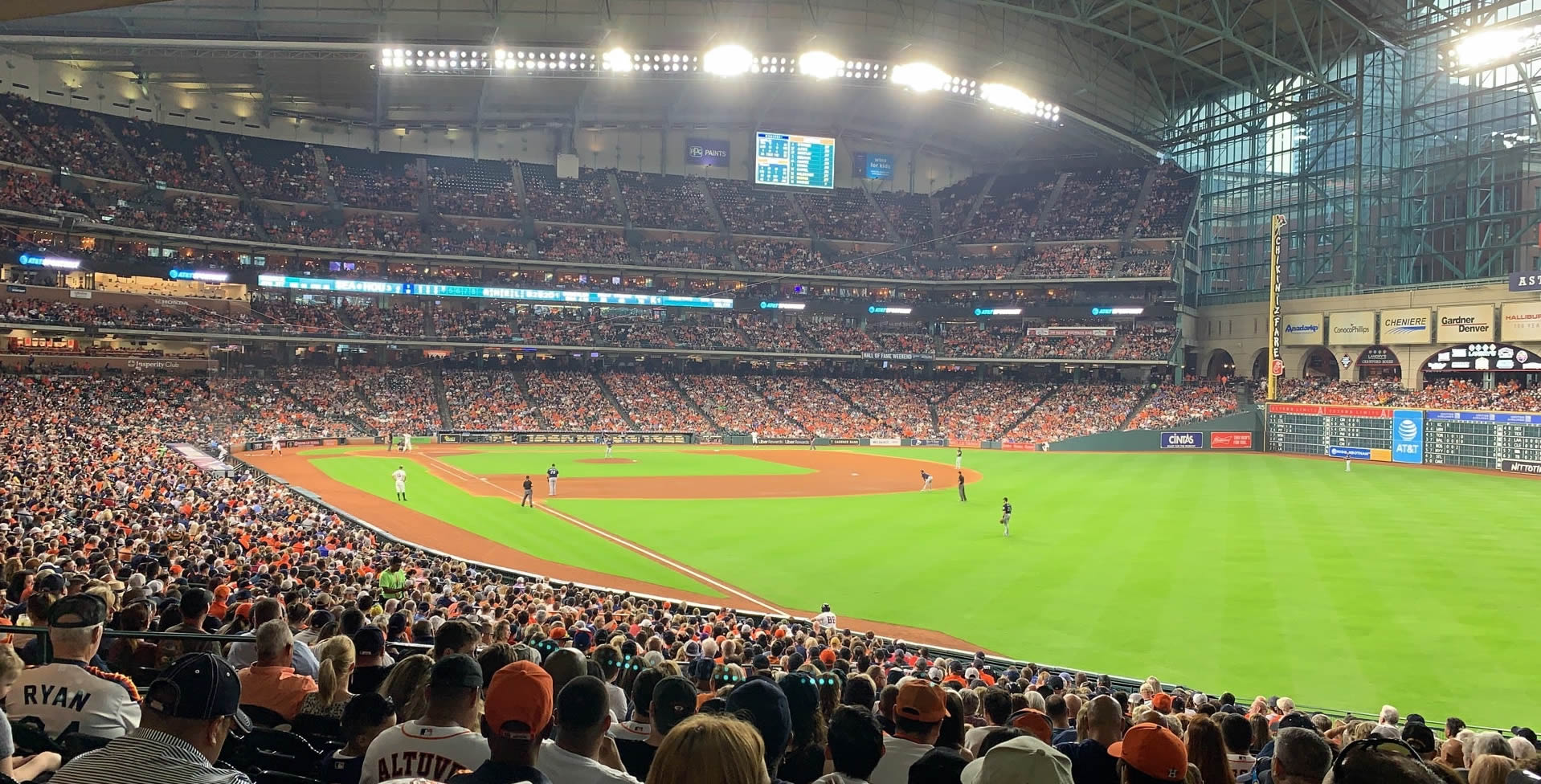 section 134, row 38 seat view  for baseball - minute maid park