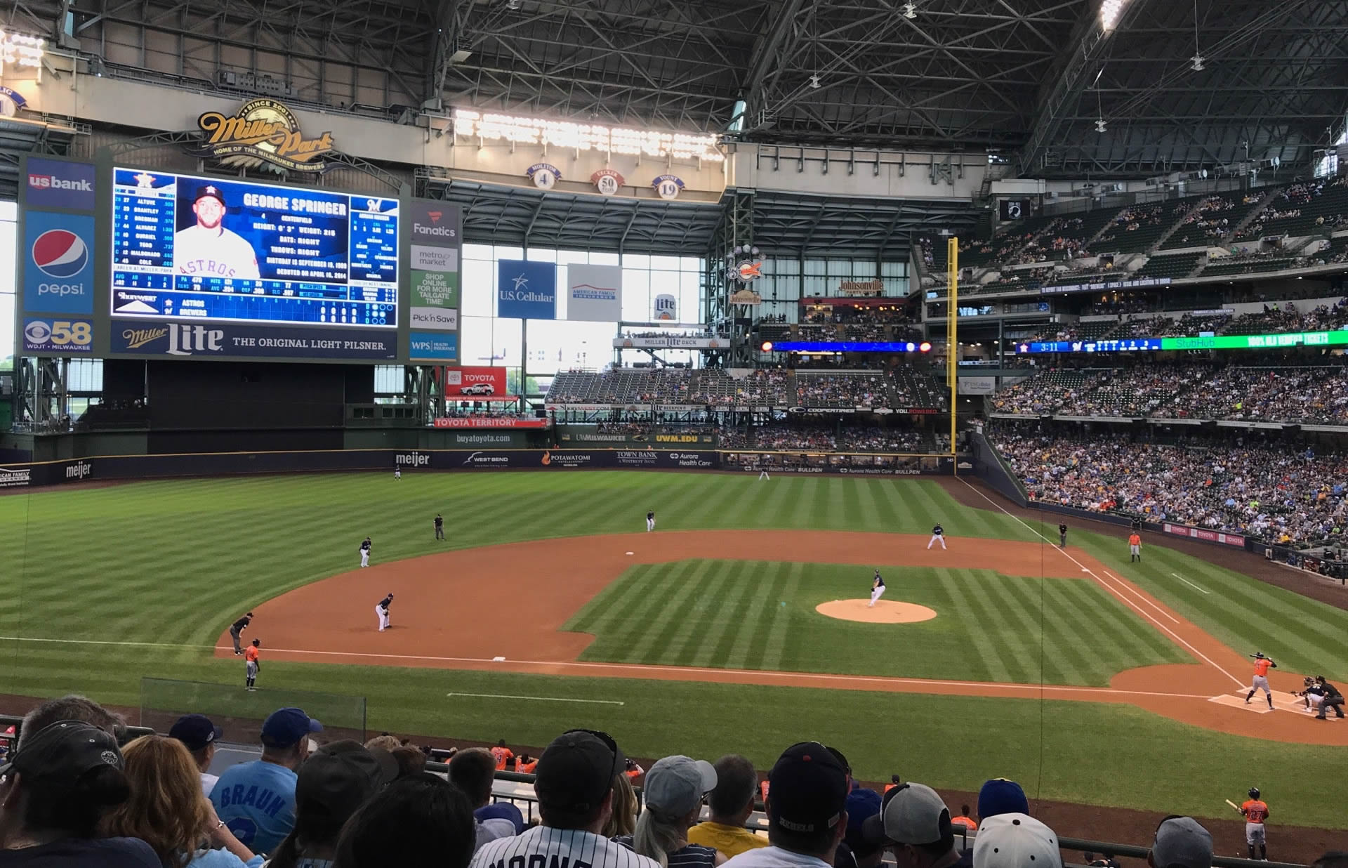 section 223, row 7 seat view  for baseball - american family field