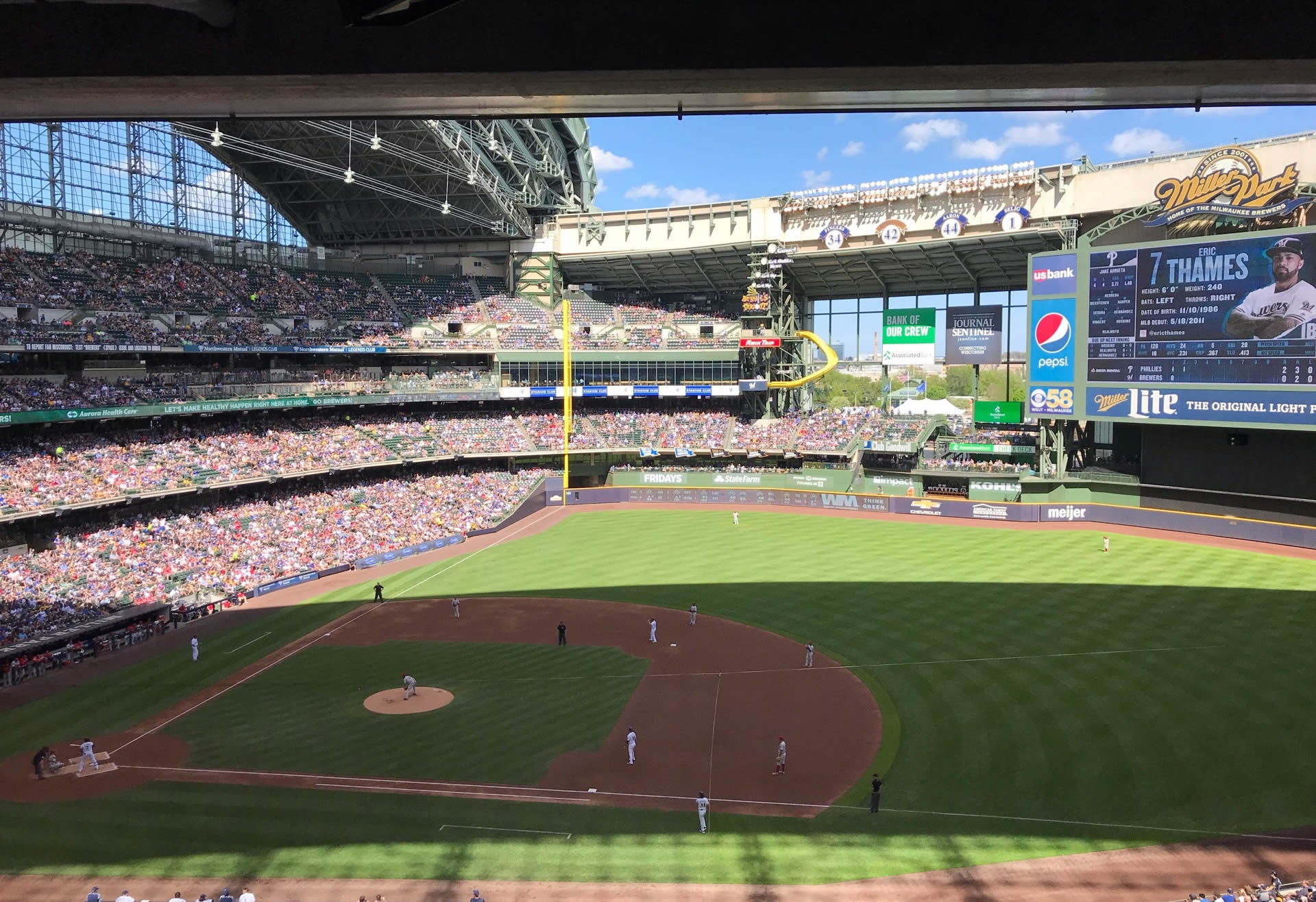 section 414 seat view  for baseball - american family field