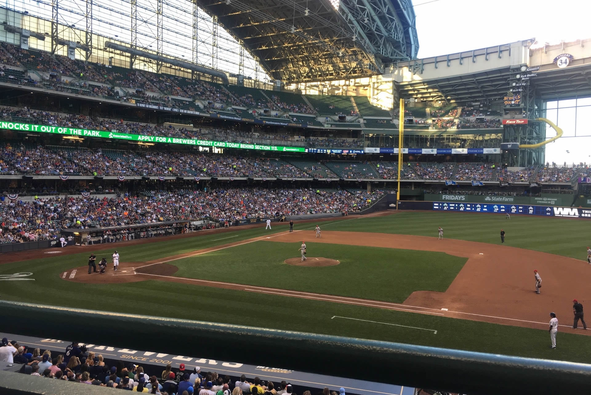 section 212, row 1 seat view  for baseball - american family field