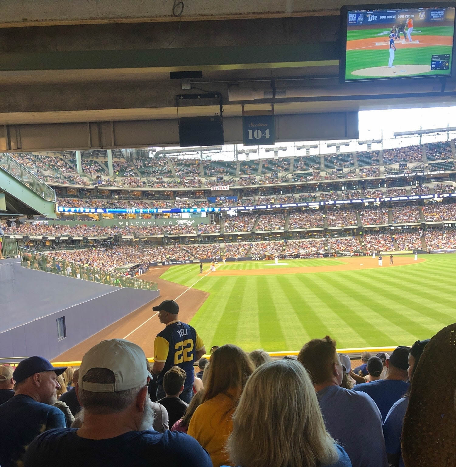 section 104, row 14 seat view  for baseball - american family field