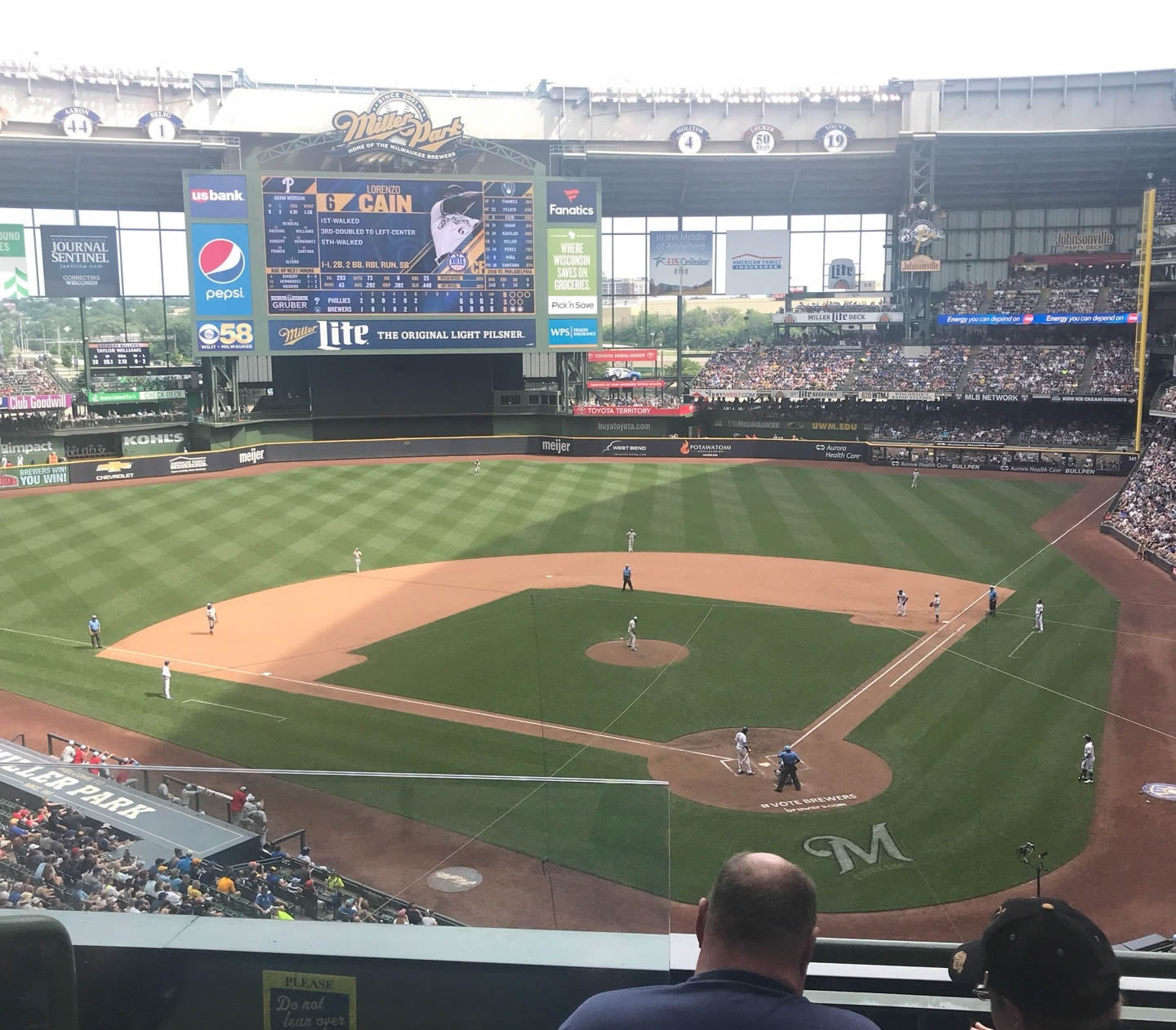section 332, row 2 seat view  for baseball - american family field