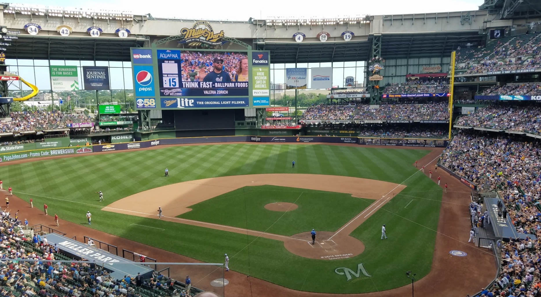 section 333, row 3 seat view  for baseball - american family field