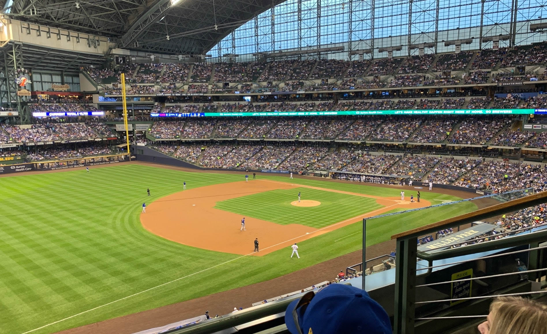 section 345, row 3 seat view  for baseball - american family field