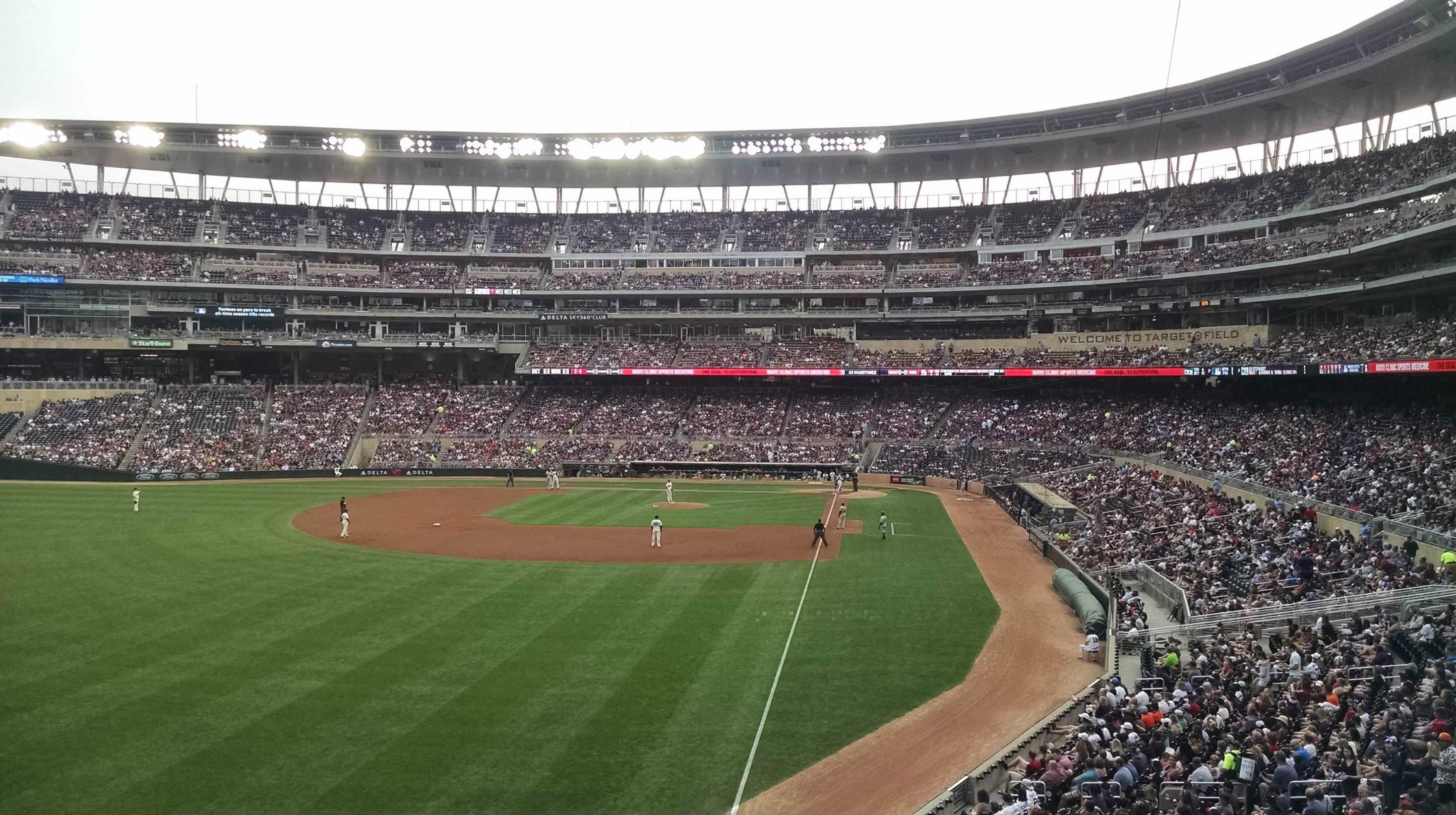 budweiser roof deck seat view  - target field