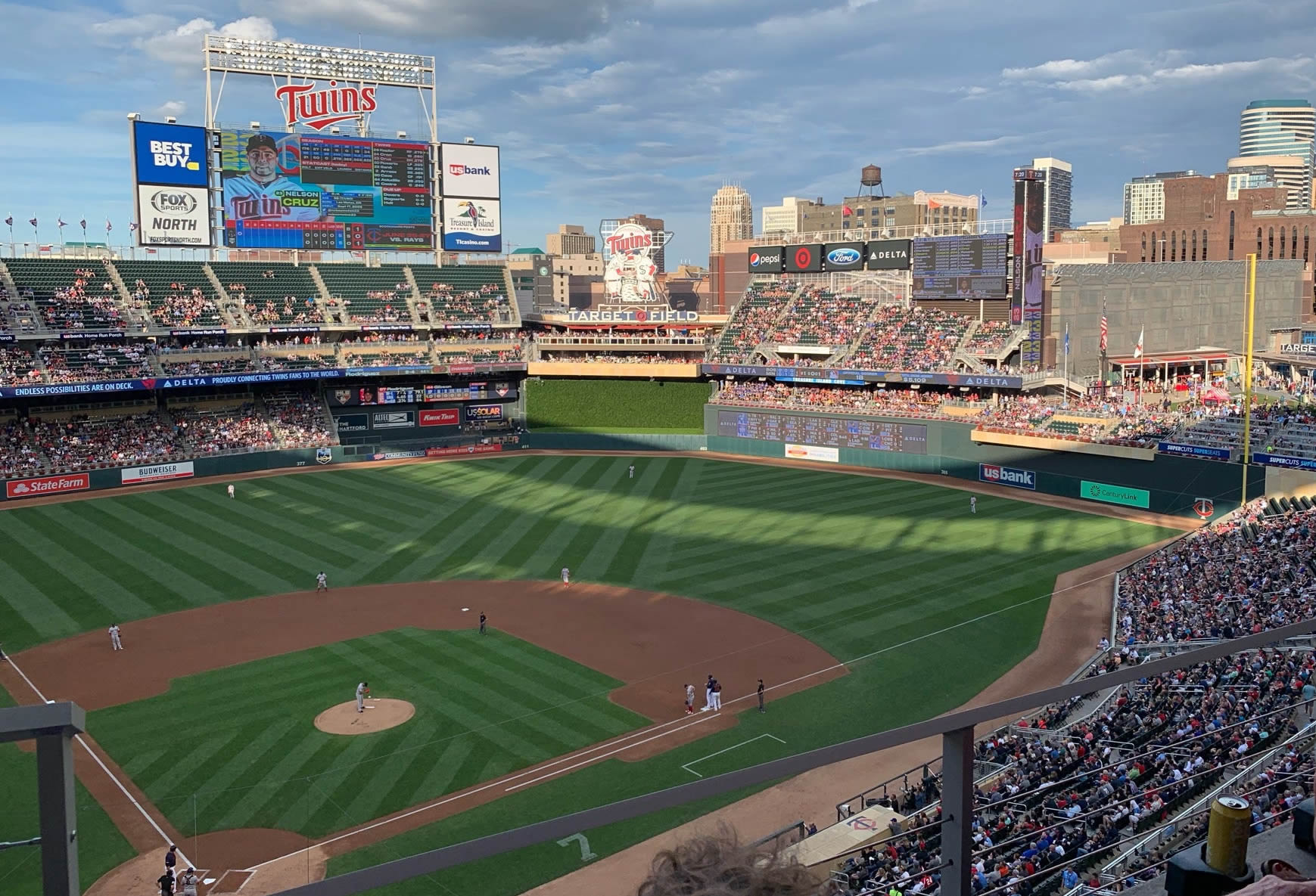 section 212, row 2 seat view  - target field