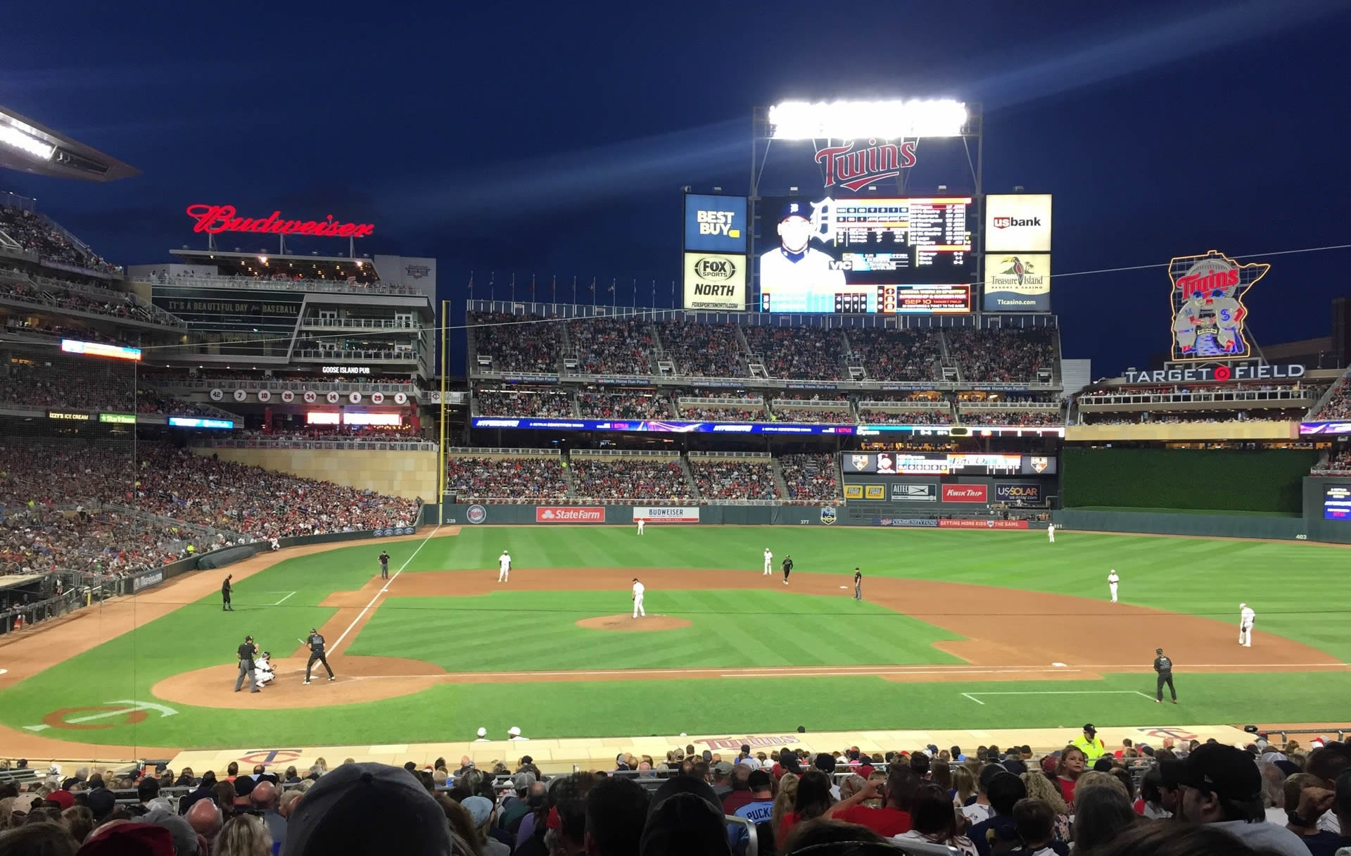 section 110 seat view  - target field