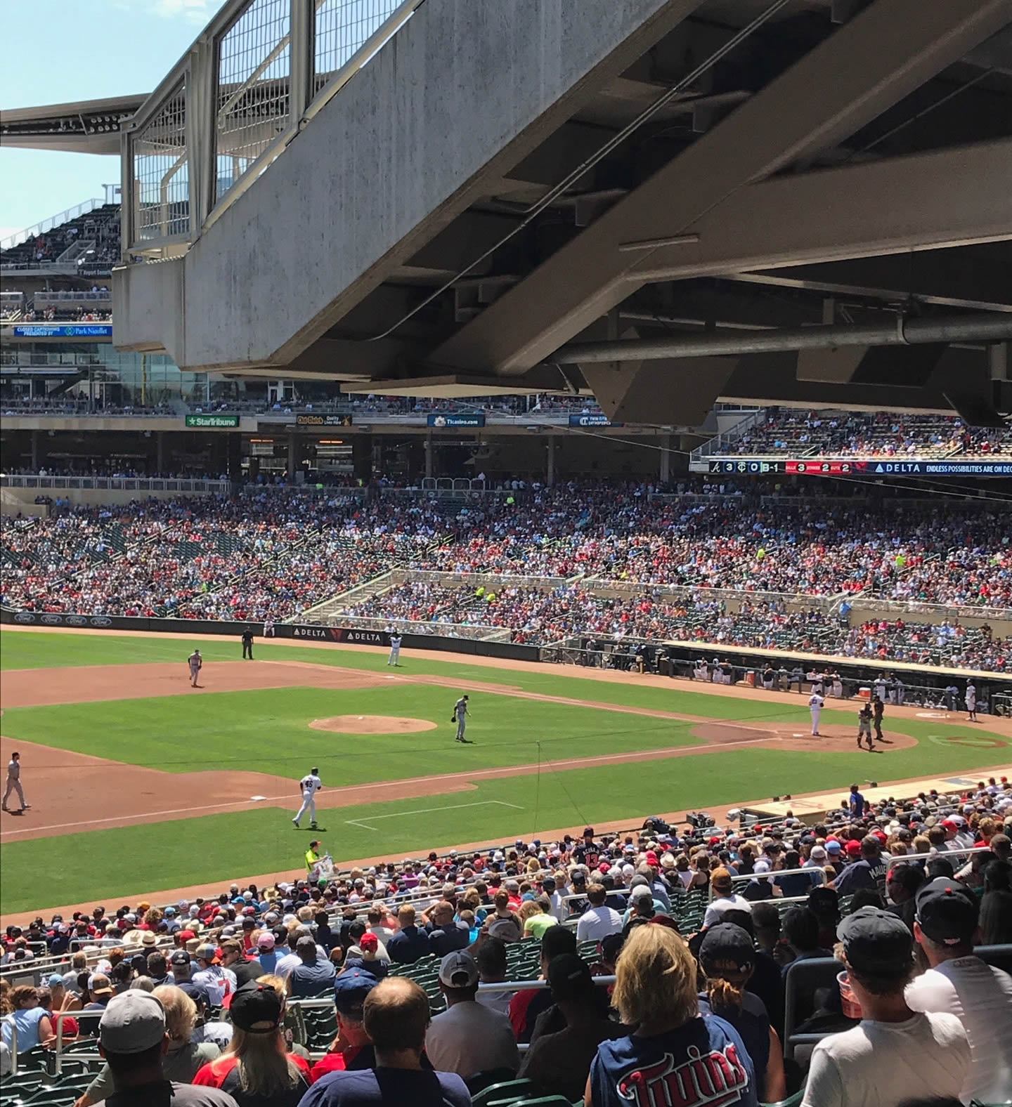 section 123, row 28 seat view  - target field