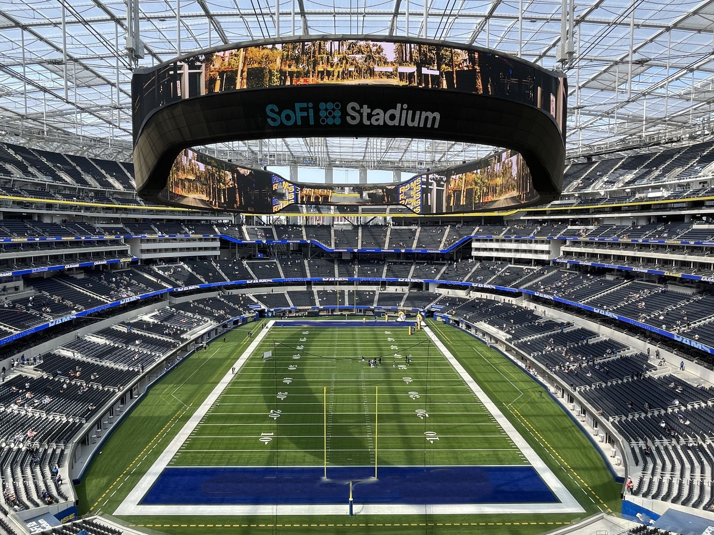 section 336, row 4 seat view  for football - sofi stadium