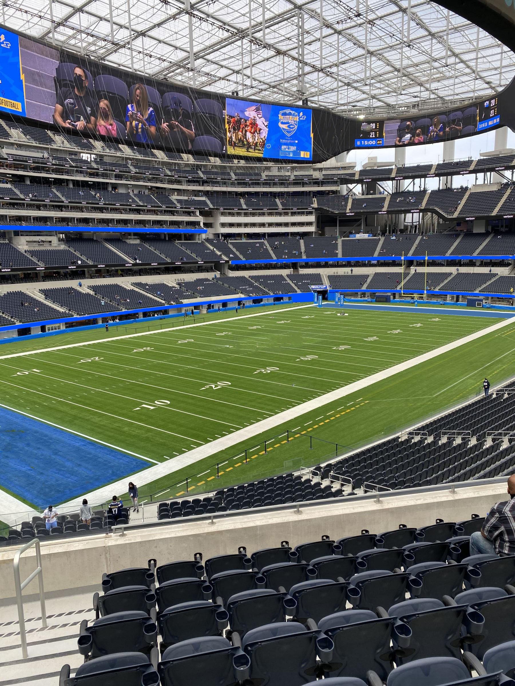 section 239, row 8 seat view  for football - sofi stadium