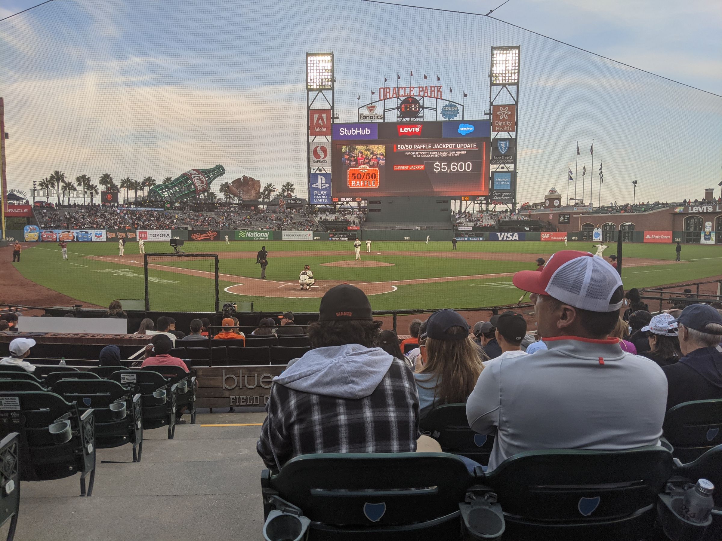 section 113, row h seat view  for baseball - oracle park