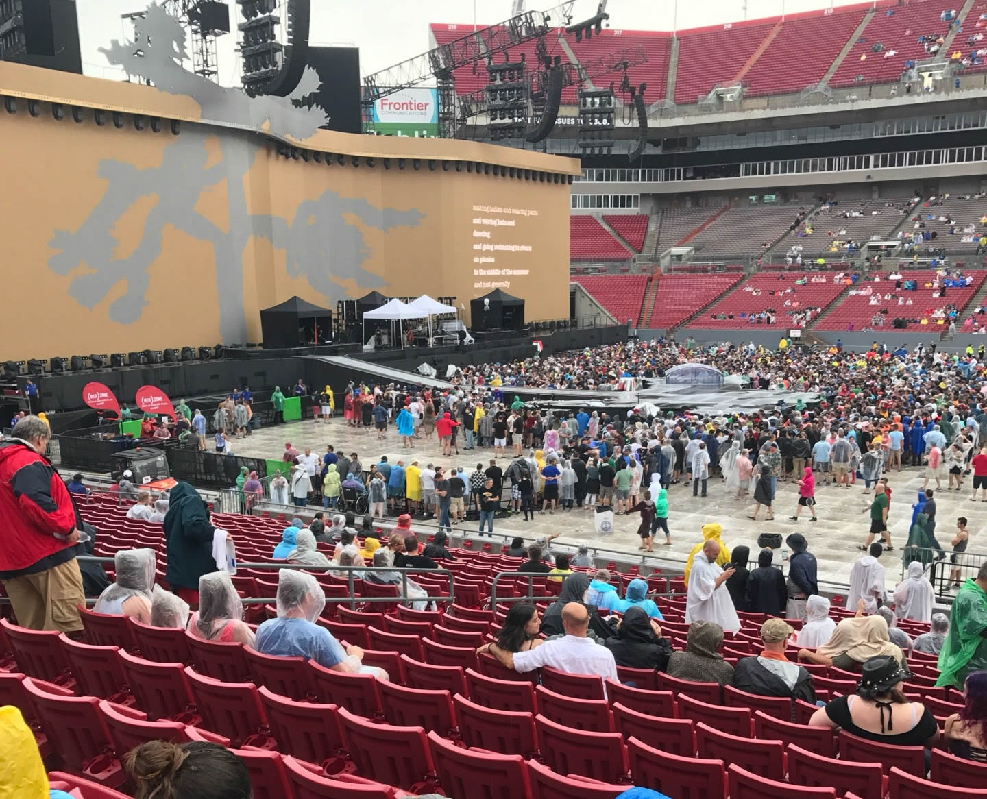 section 135, row s seat view  for concert - raymond james stadium
