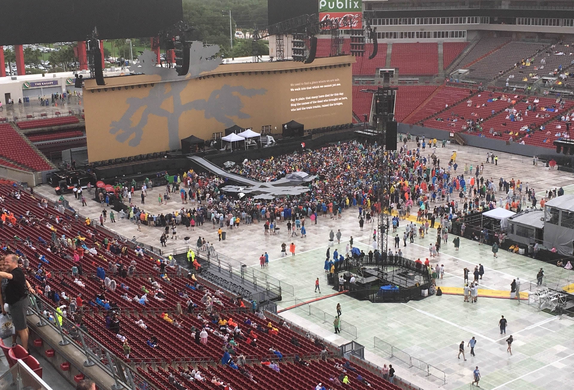 section 340, row d seat view  for concert - raymond james stadium
