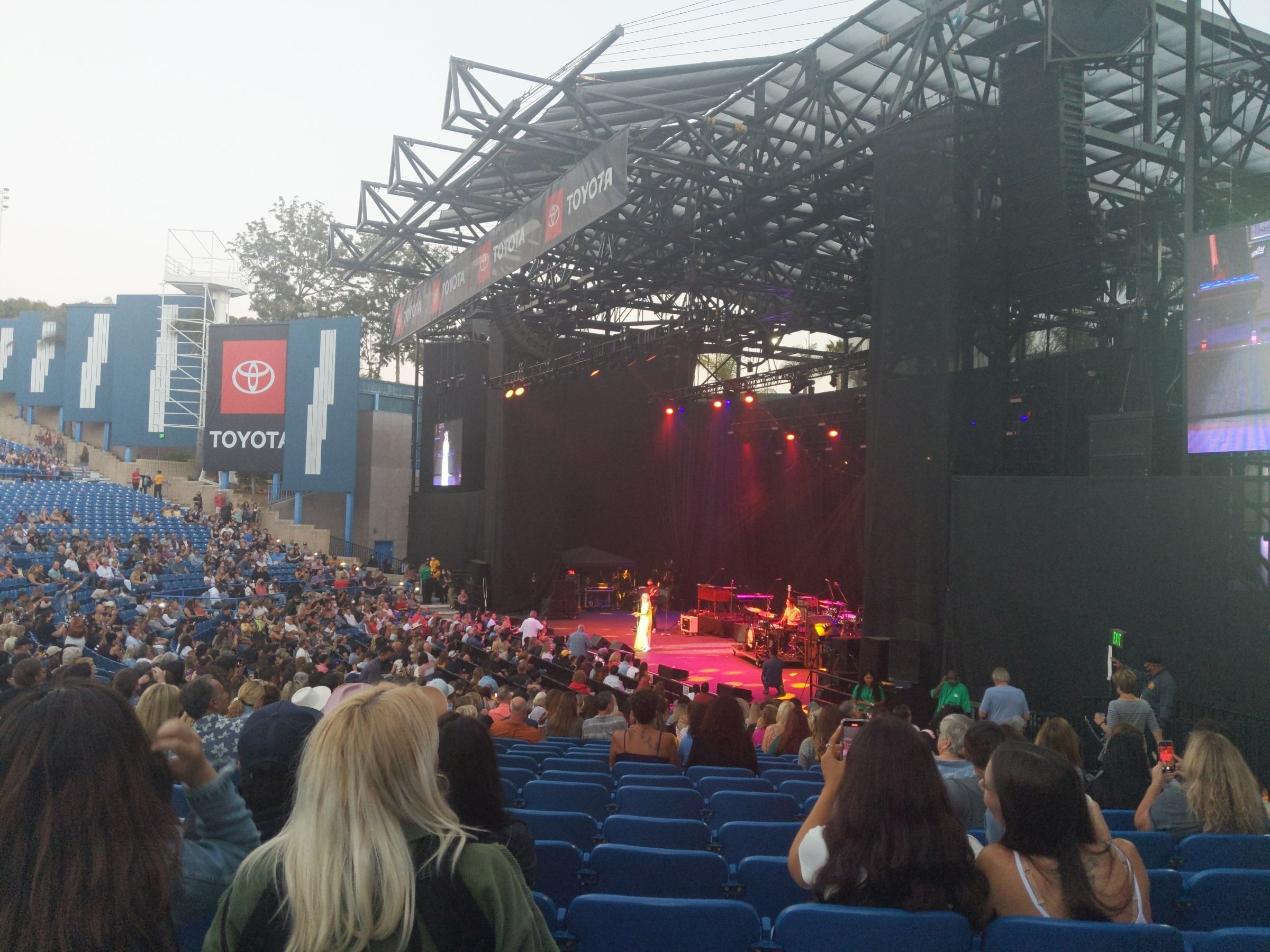 section 1, row s seat view  - pacific amphitheatre