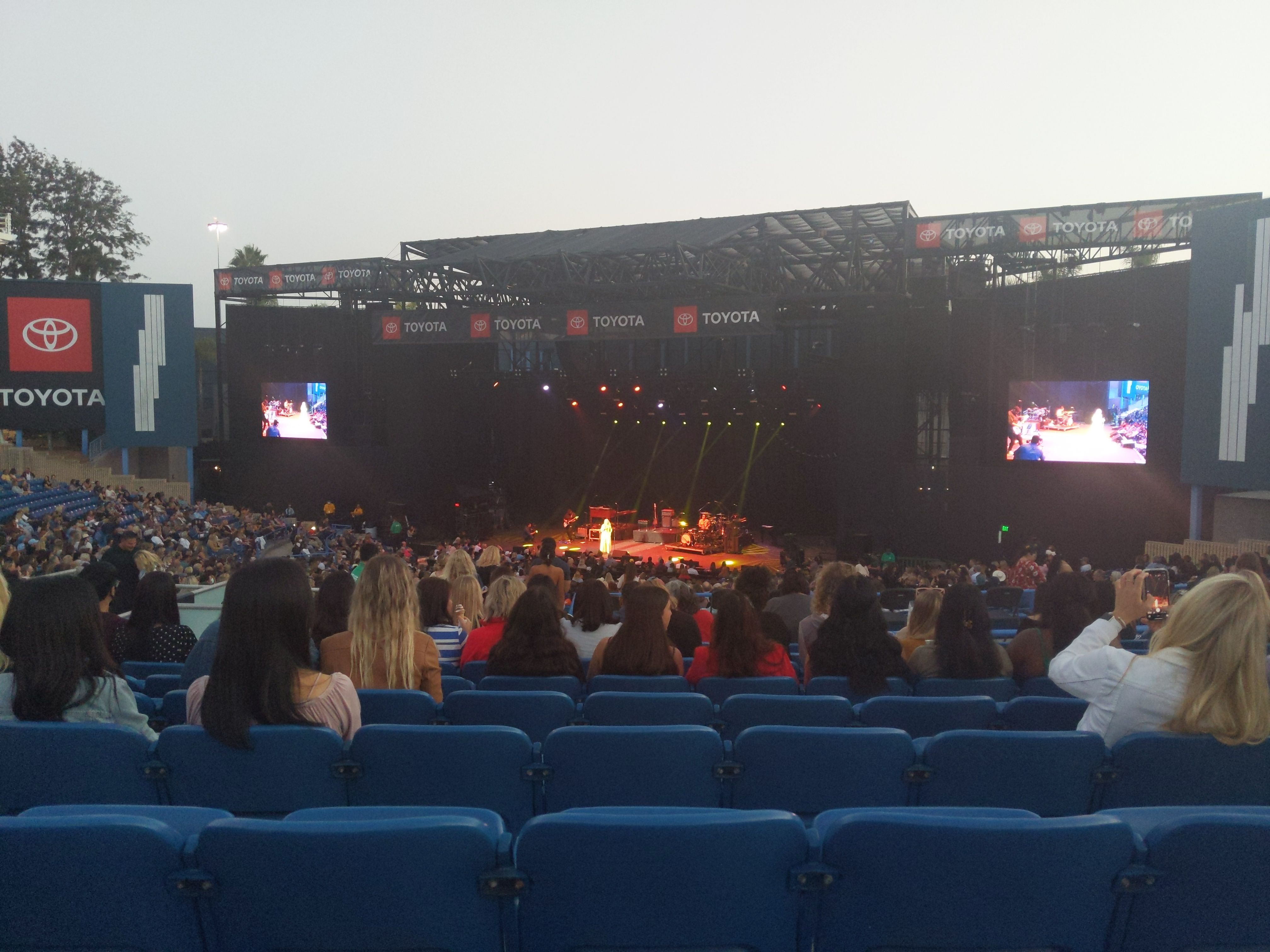 section 7, row j seat view  - pacific amphitheatre
