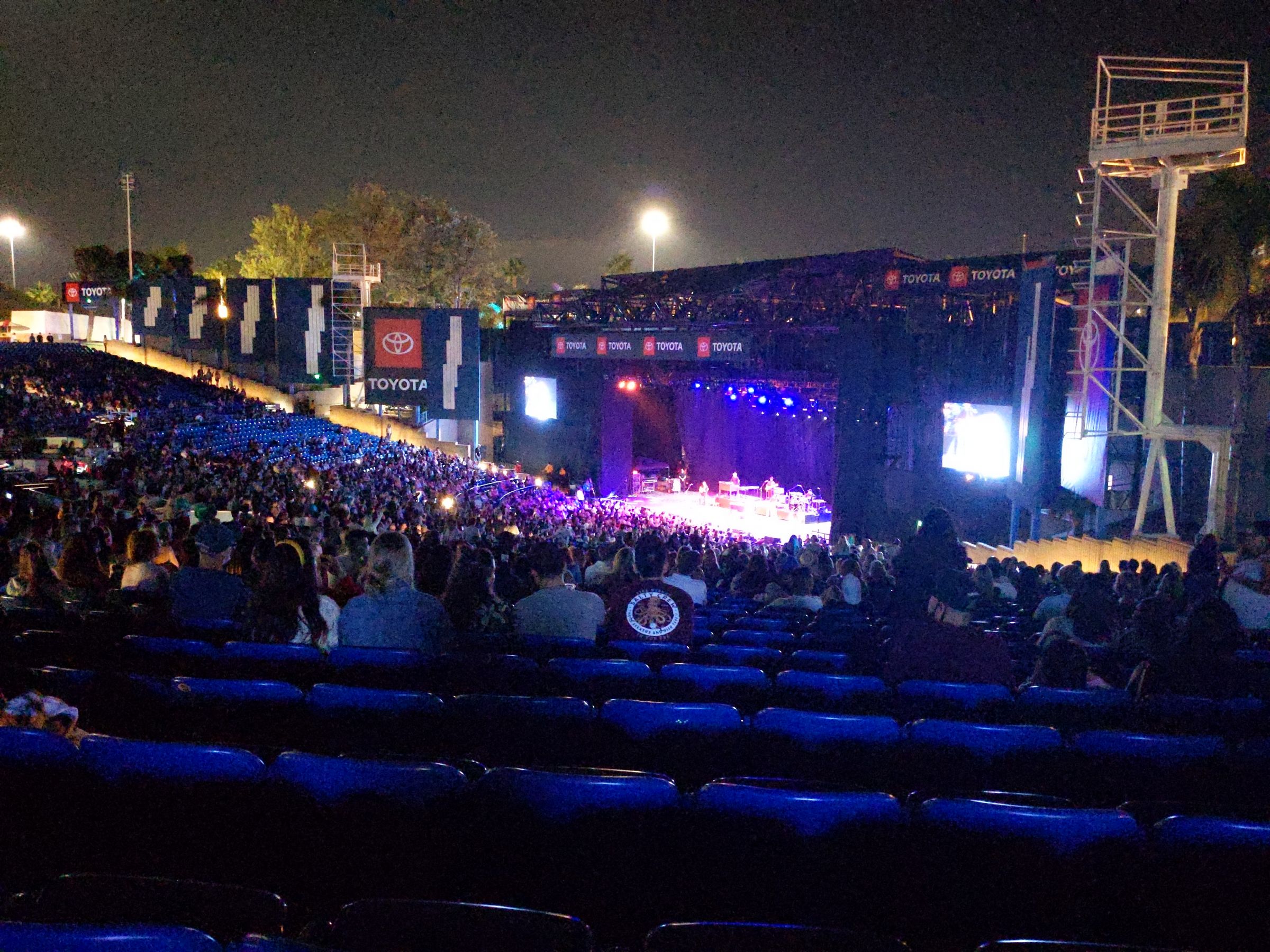 section 8, row y seat view  - pacific amphitheatre