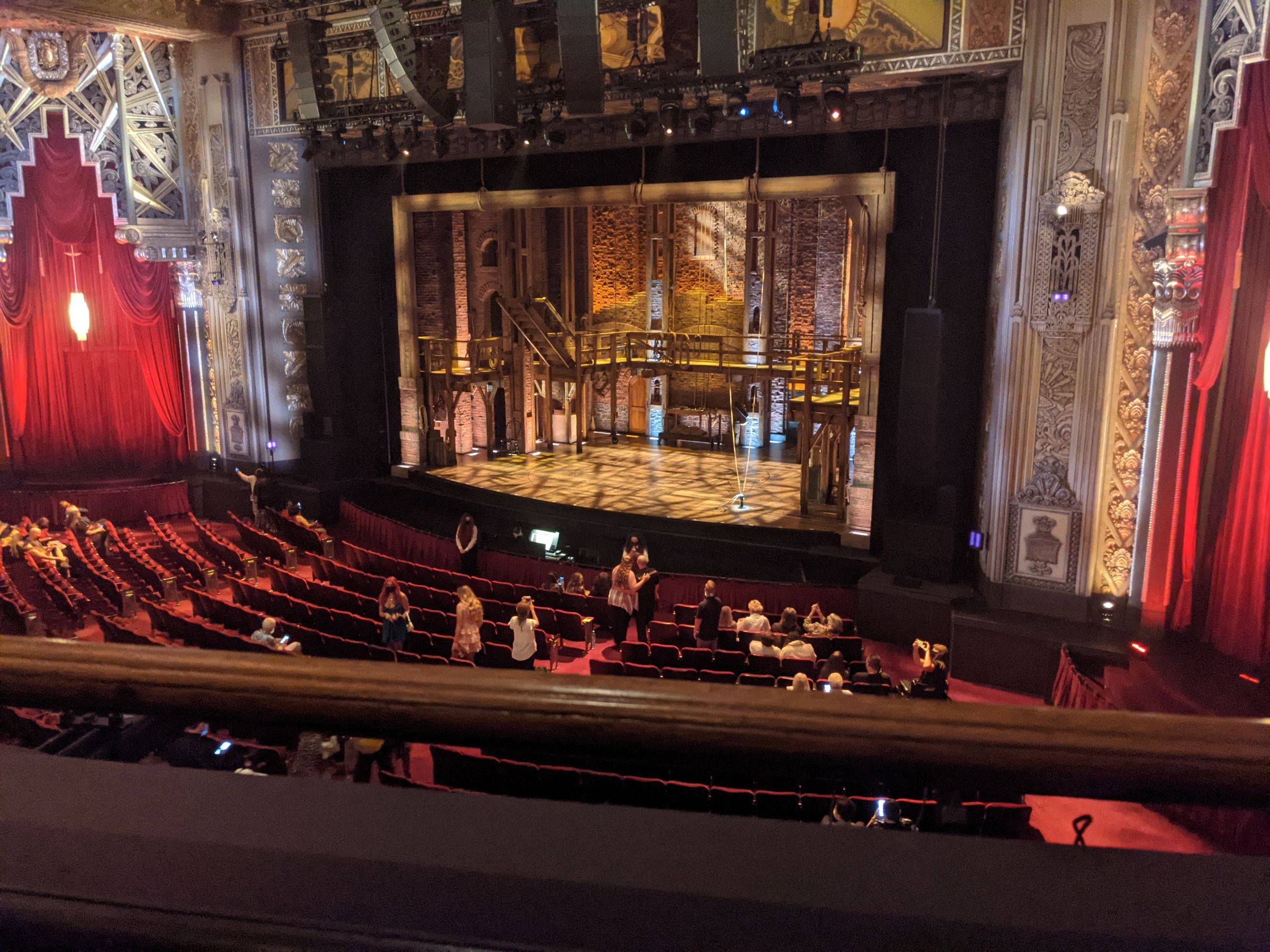 mezzanine right, row a seat view  - hollywood pantages theatre