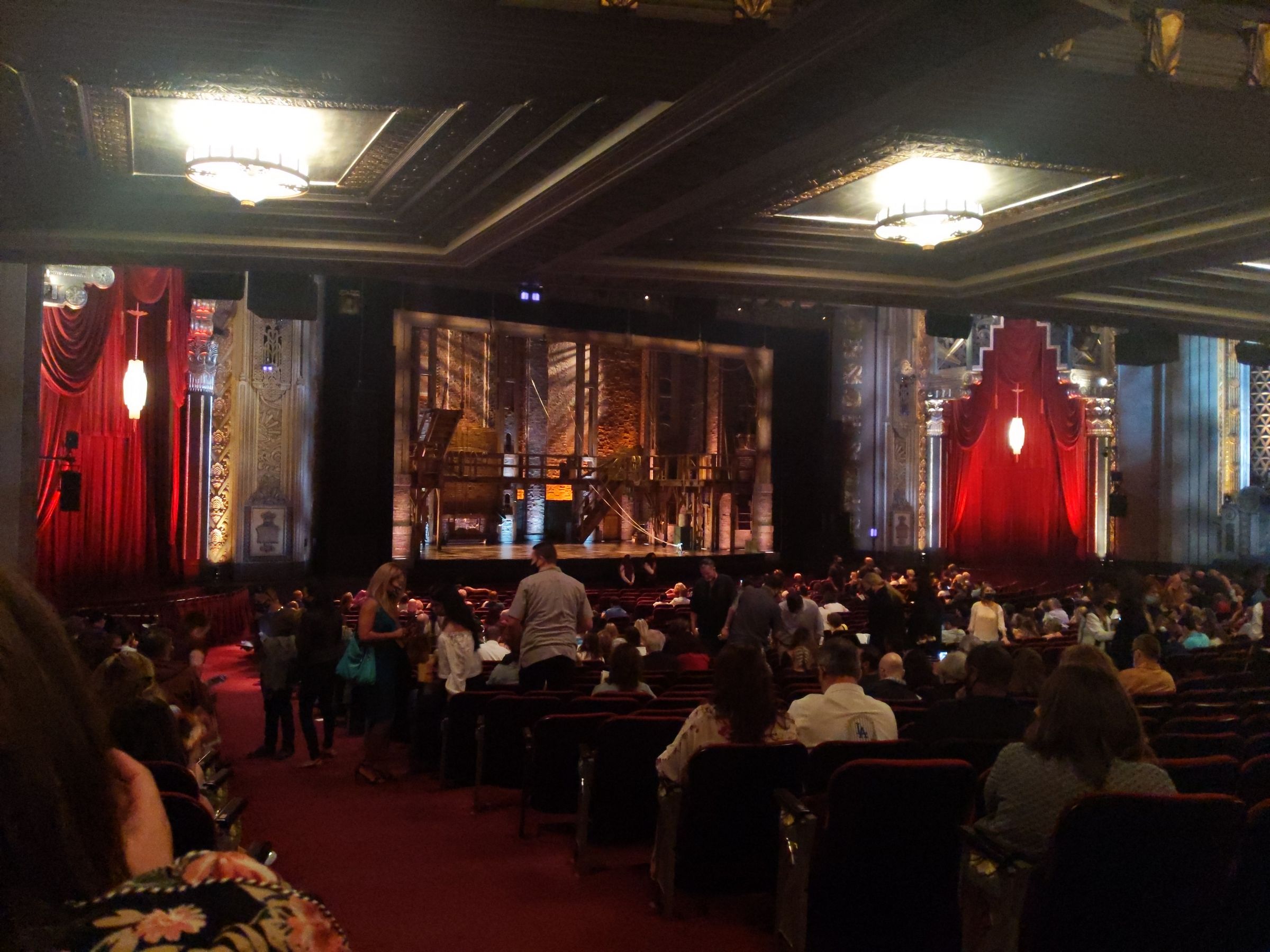 orchestra left, row uu seat view  - hollywood pantages theatre