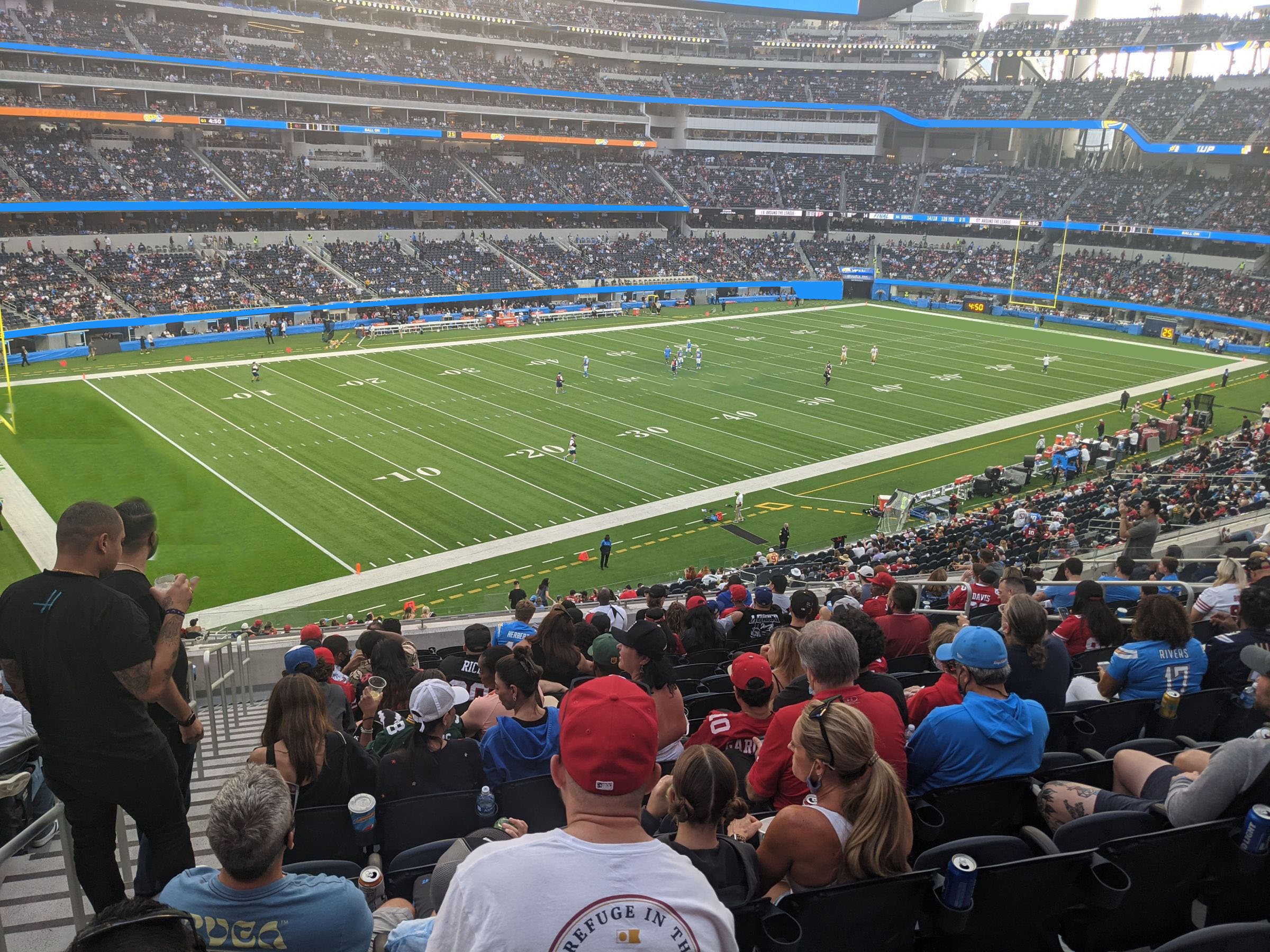 section 240, row 15 seat view  for football - sofi stadium