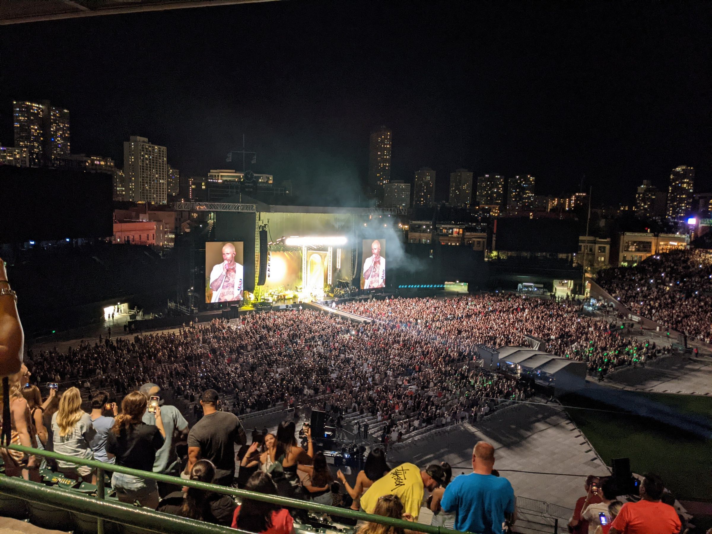 section 409, row 2 seat view  for concert - wrigley field