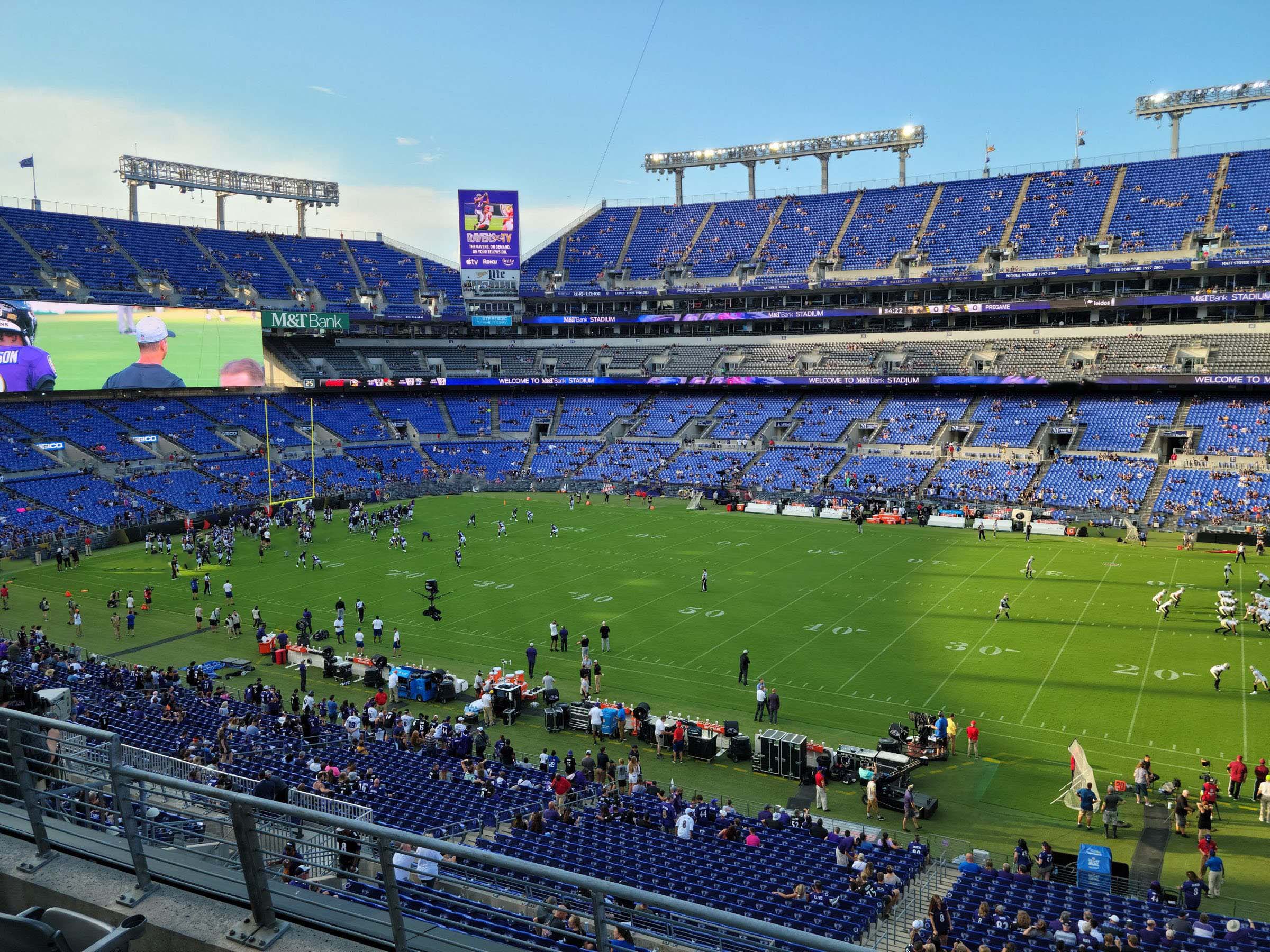 section 224, row 4 seat view  for football - m&t bank stadium