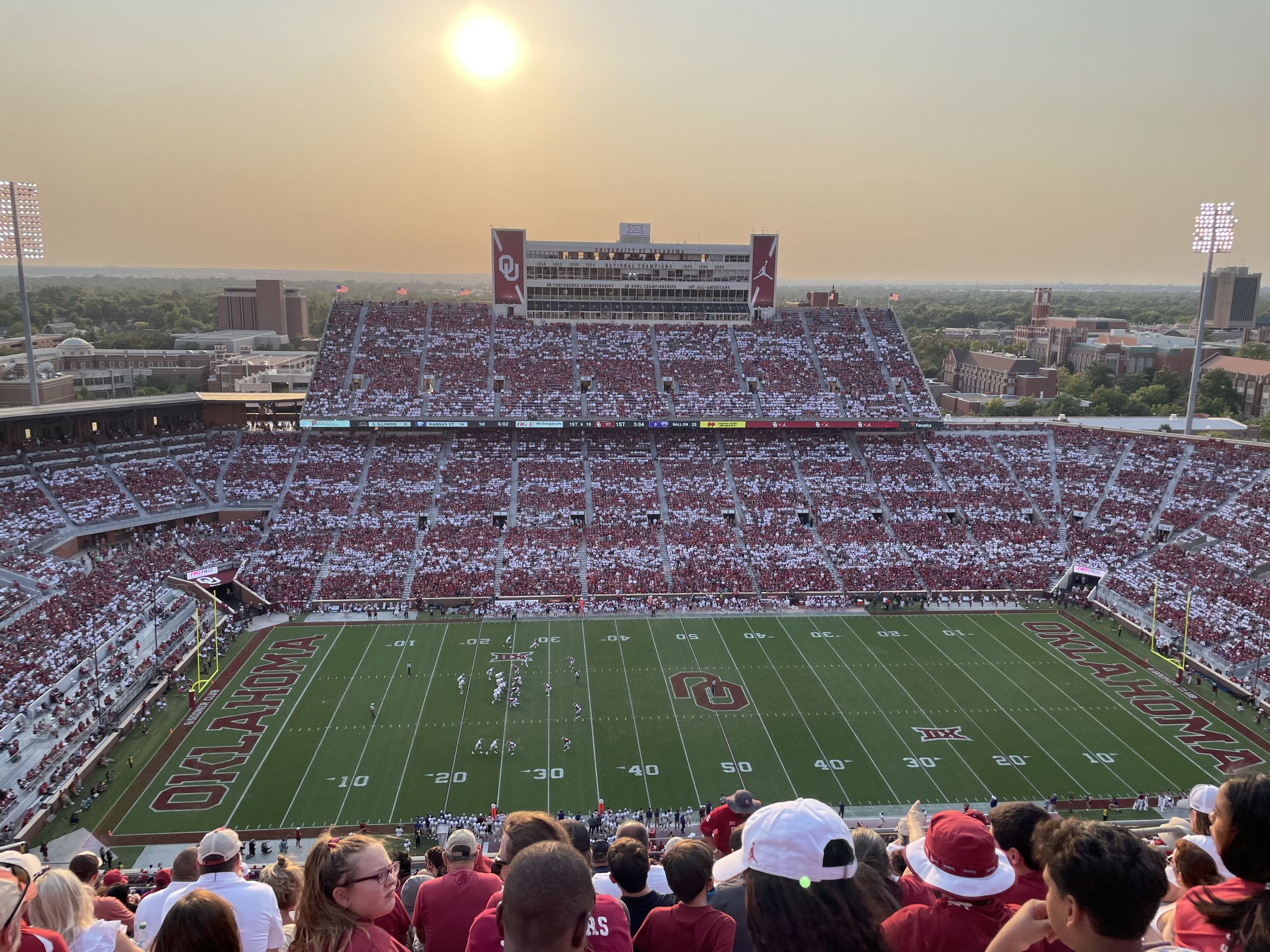 section 232, row 20 seat view  - oklahoma memorial stadium