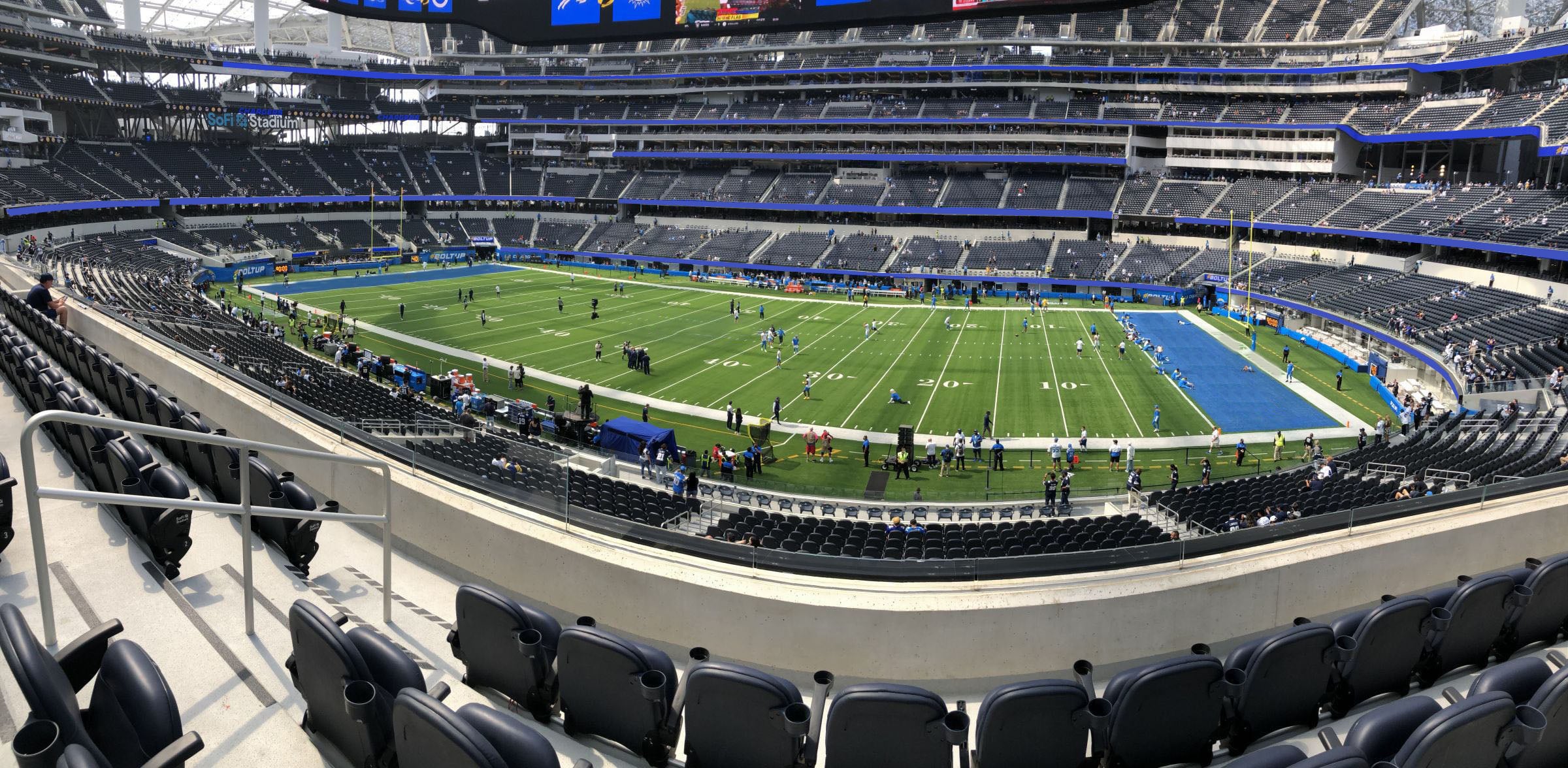 club 249, row 4 seat view  for football - sofi stadium