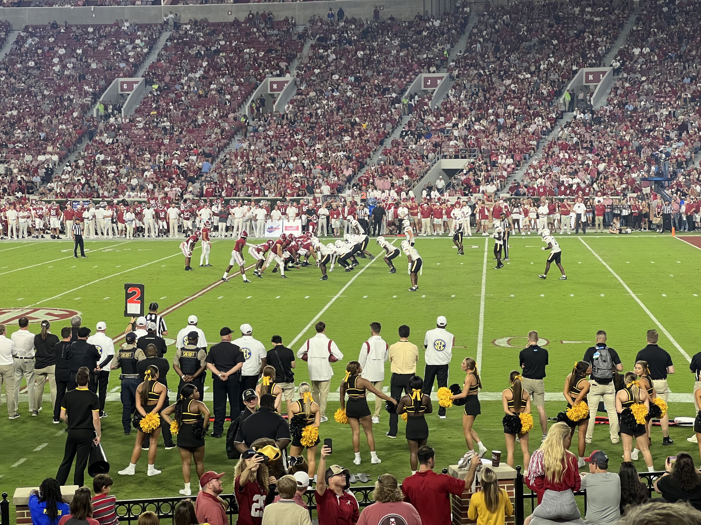 section kk, row 16 seat view  - bryant-denny stadium