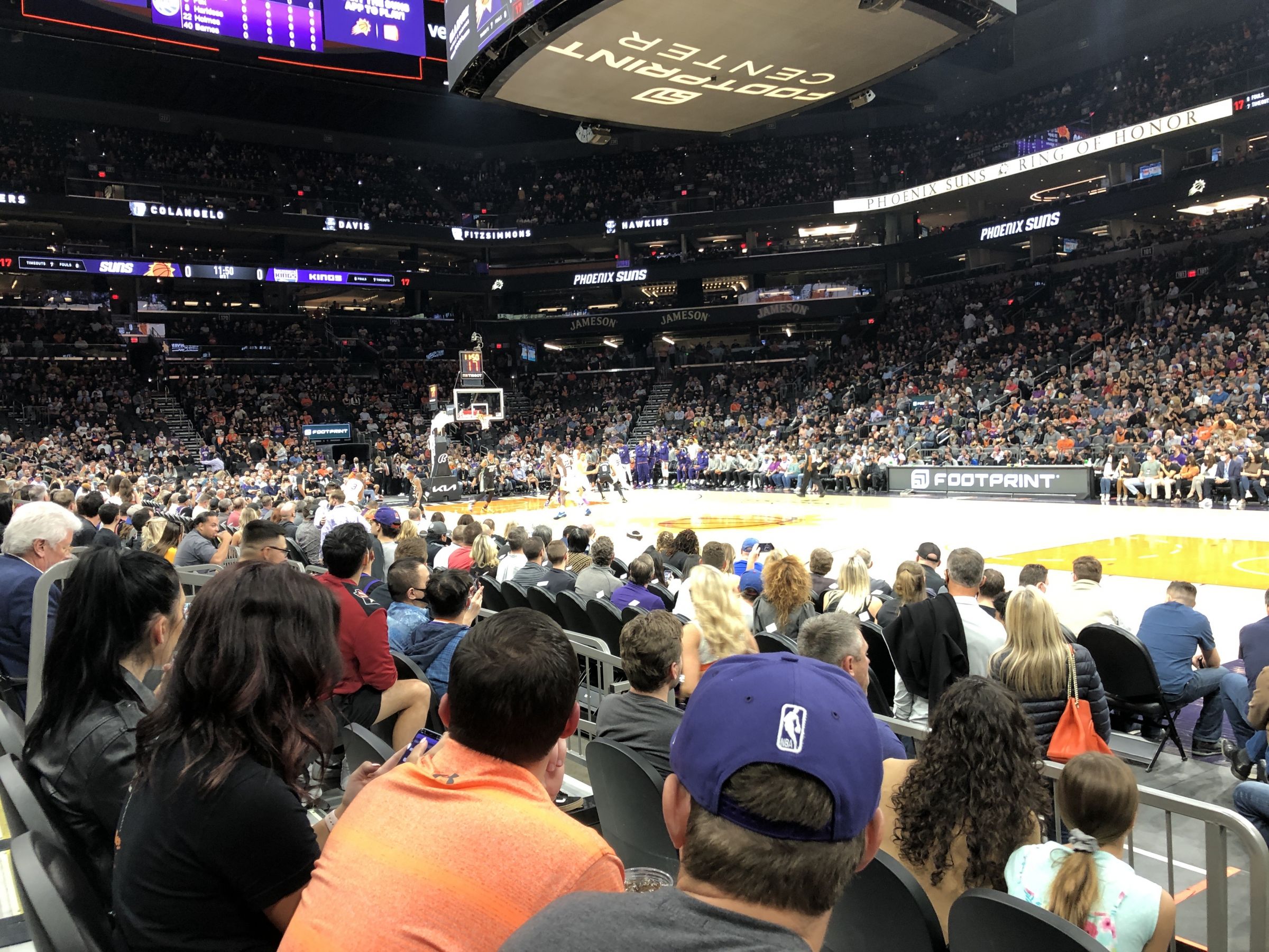 section 111, row 4 seat view  for basketball - phx arena