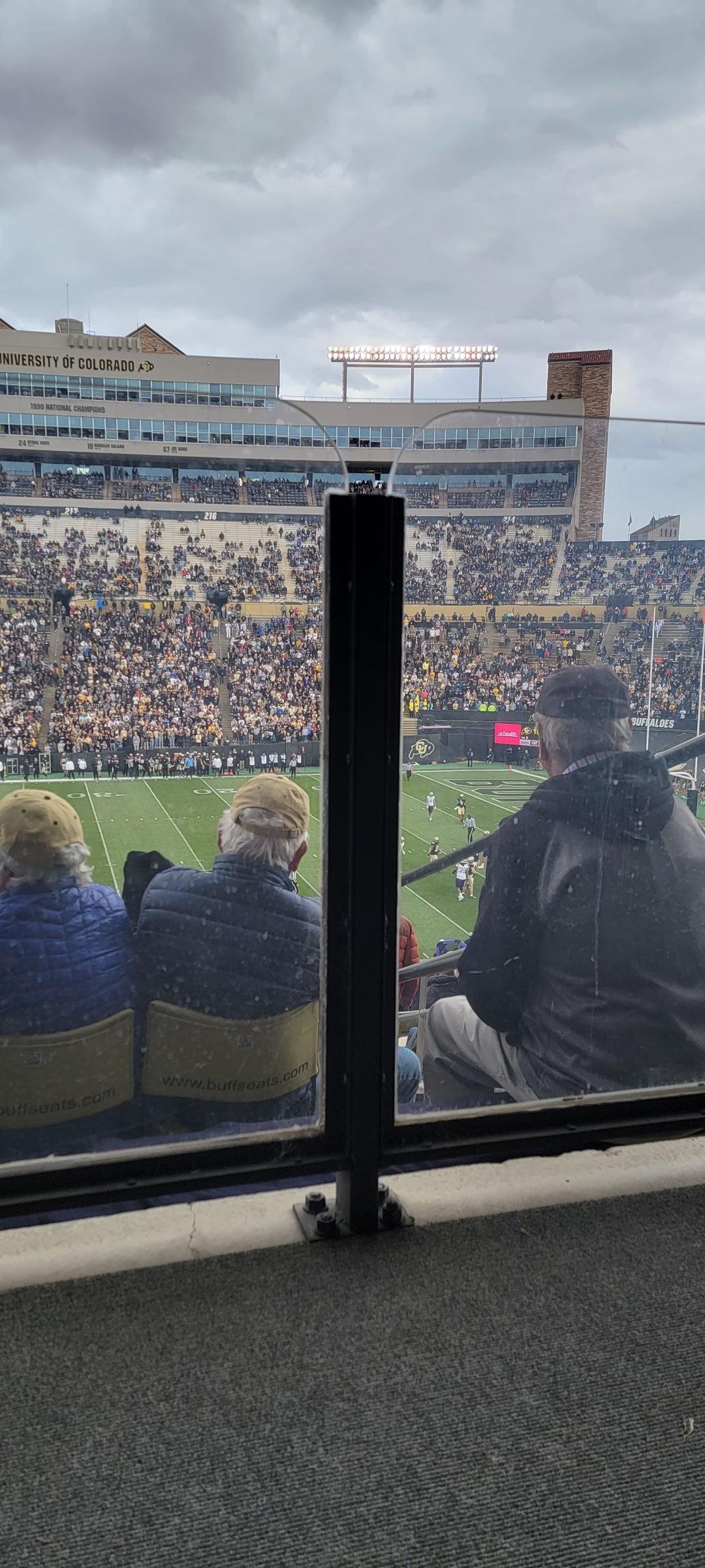 section 202, row 1 seat view  - folsom field